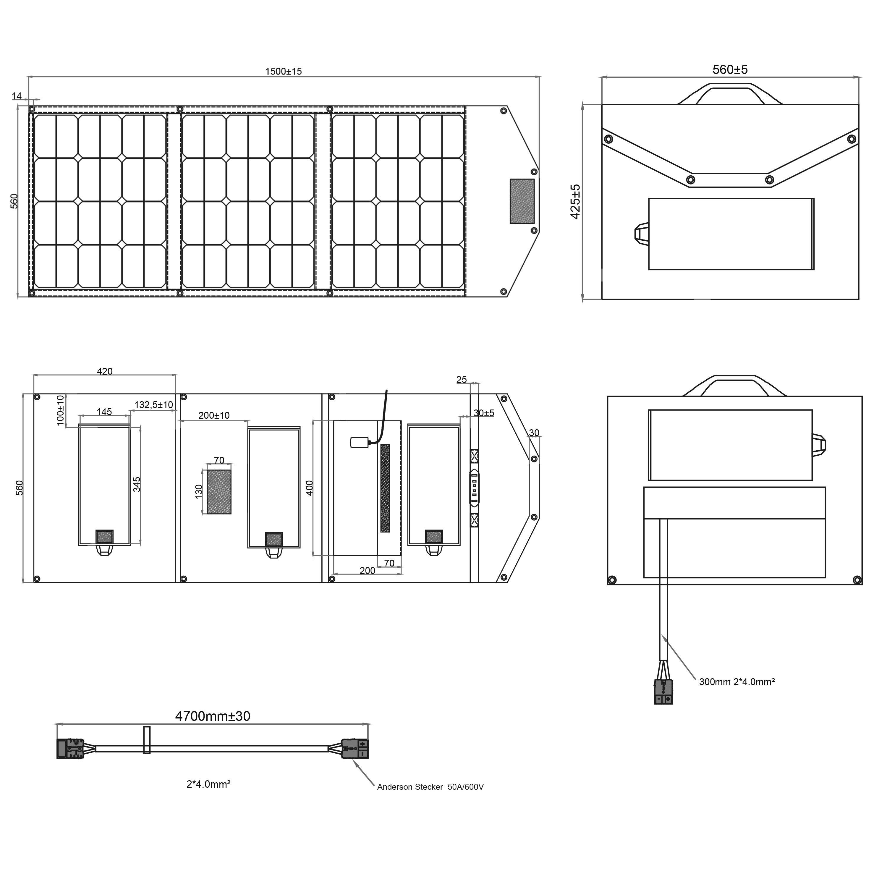WATTSTUNDE® SOLA Ease 140Wp SunFolder Solartasche