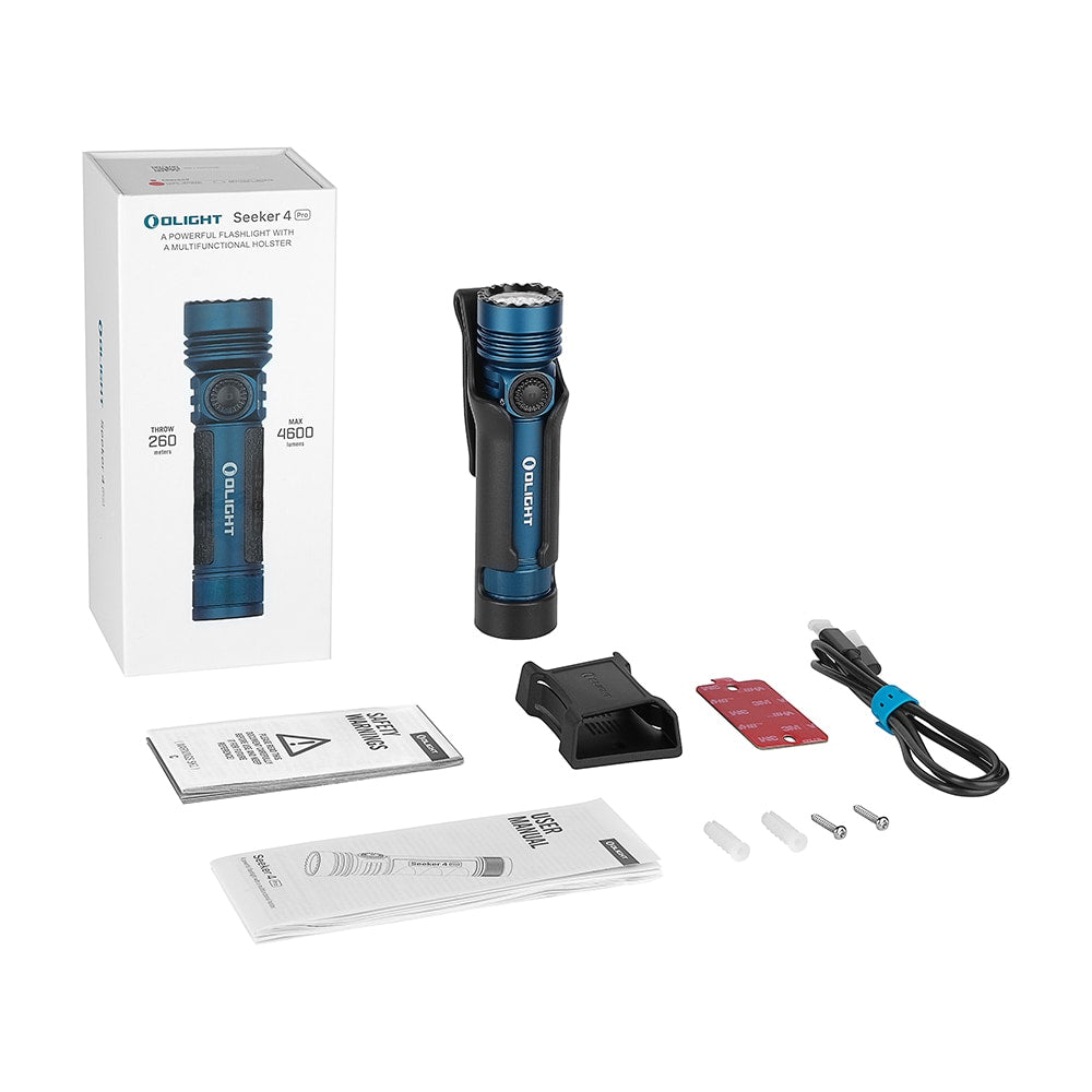 Olight - Seeker 4 Pro CW - Taktische Such-Taschenlampe - Midnight Blue 4600 Lumen