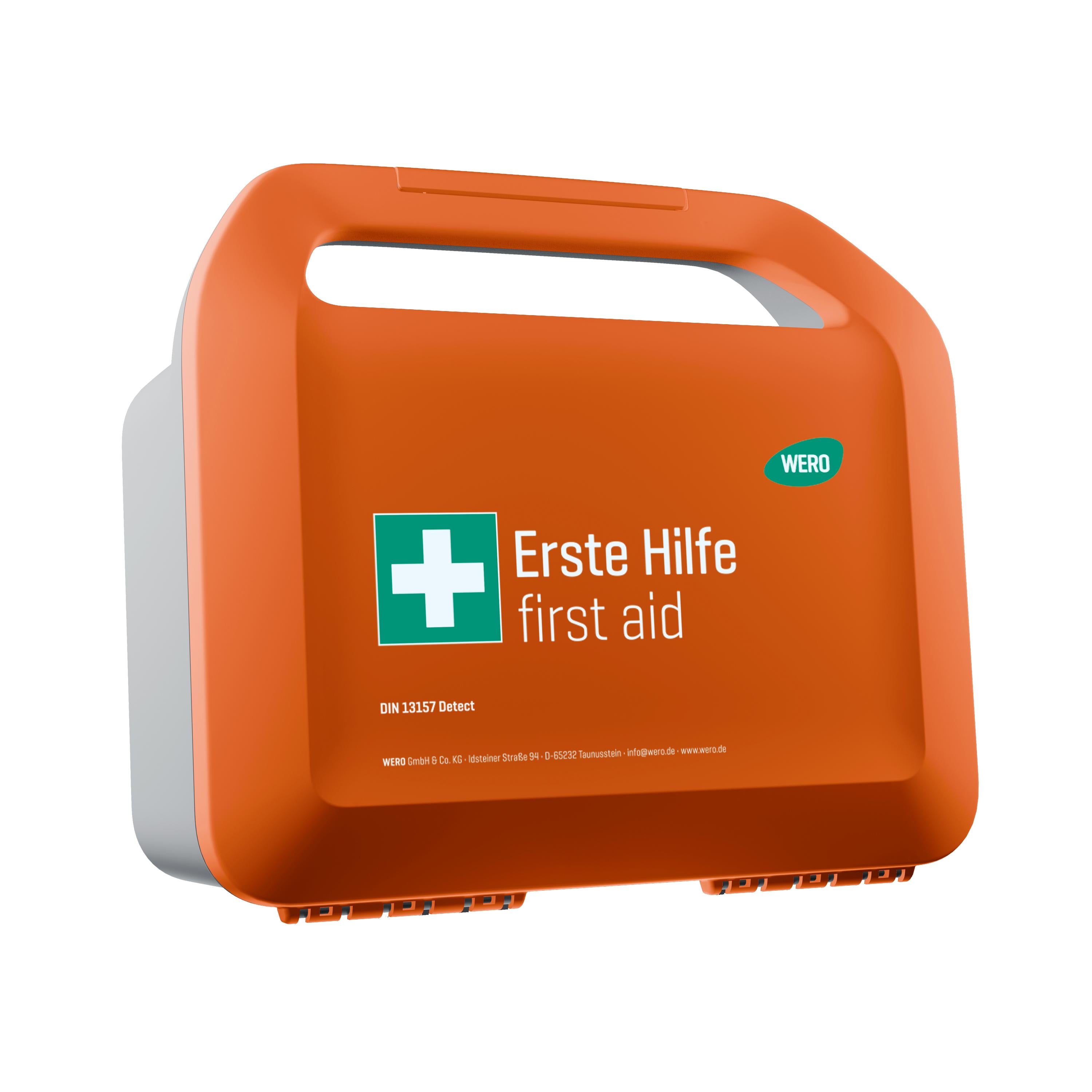 WERO Smart Case® klein - Erste-Hilfe-Koffer DIN 13157 - mit Weroplast® PowerDetect Pflastern