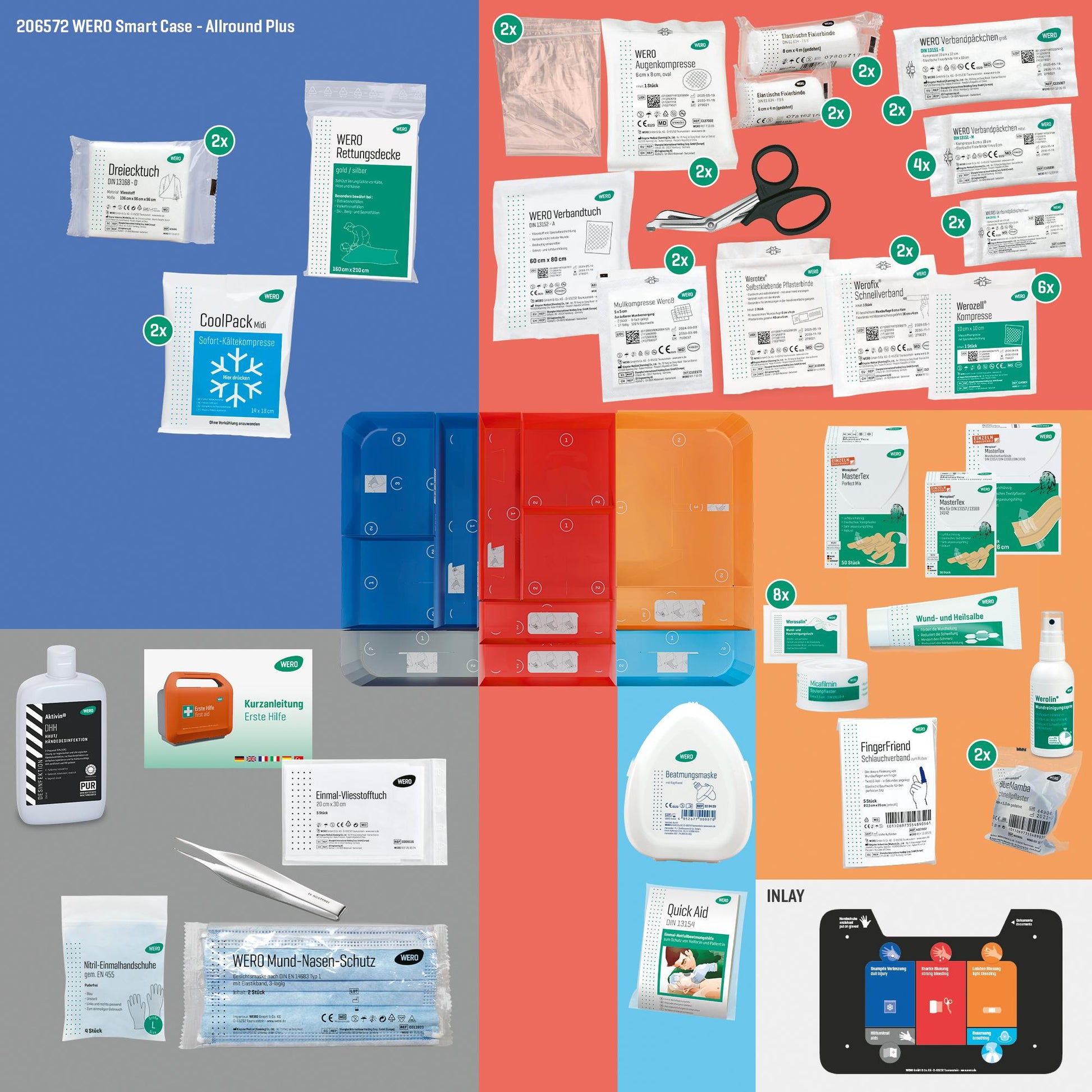 WERO Smart Case® Erste-Hilfe-Koffer - DIN 13157 erweitert - Allround Plus