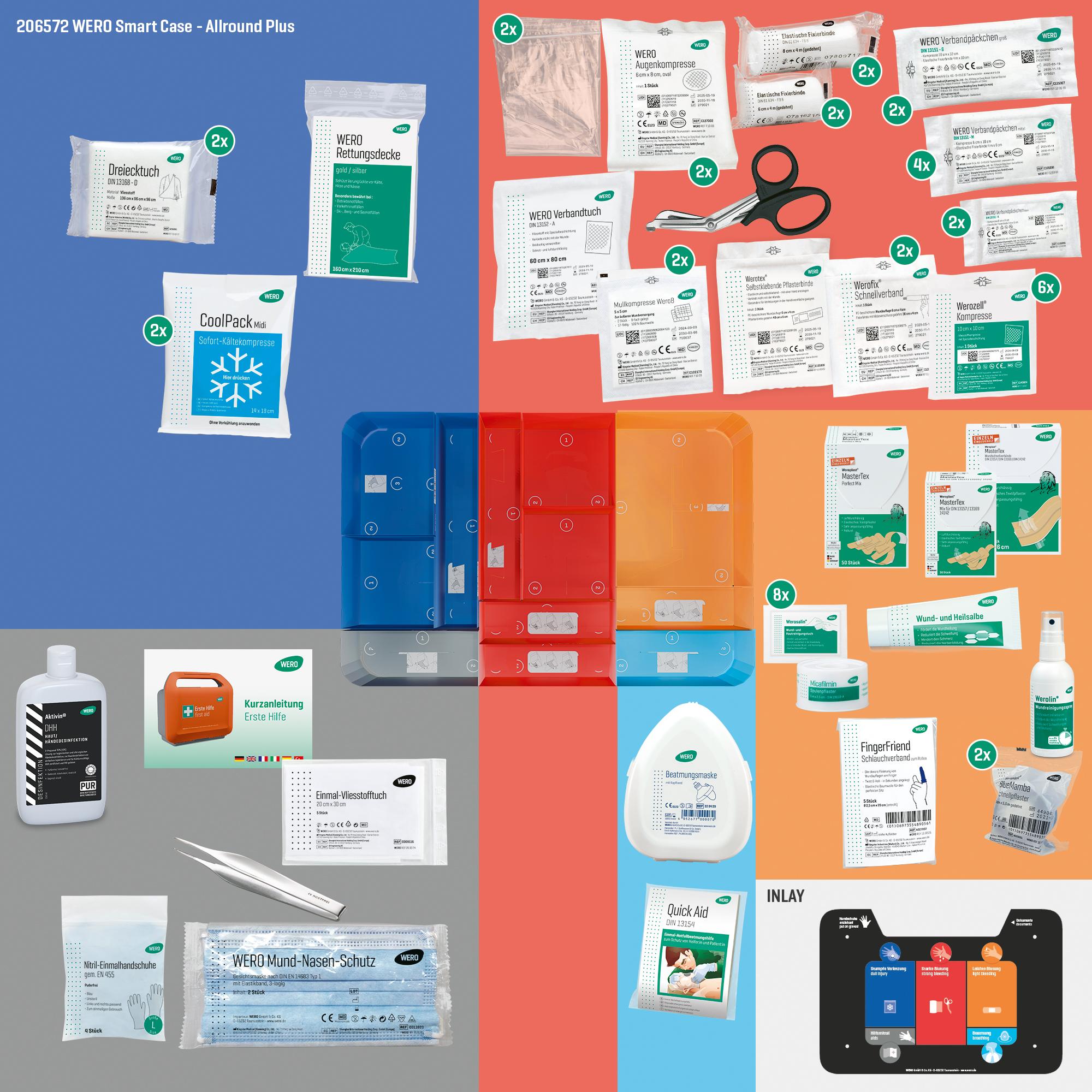 WERO Smart Case® Erste-Hilfe-Koffer - DIN 13157 erweitert - Allround Plus