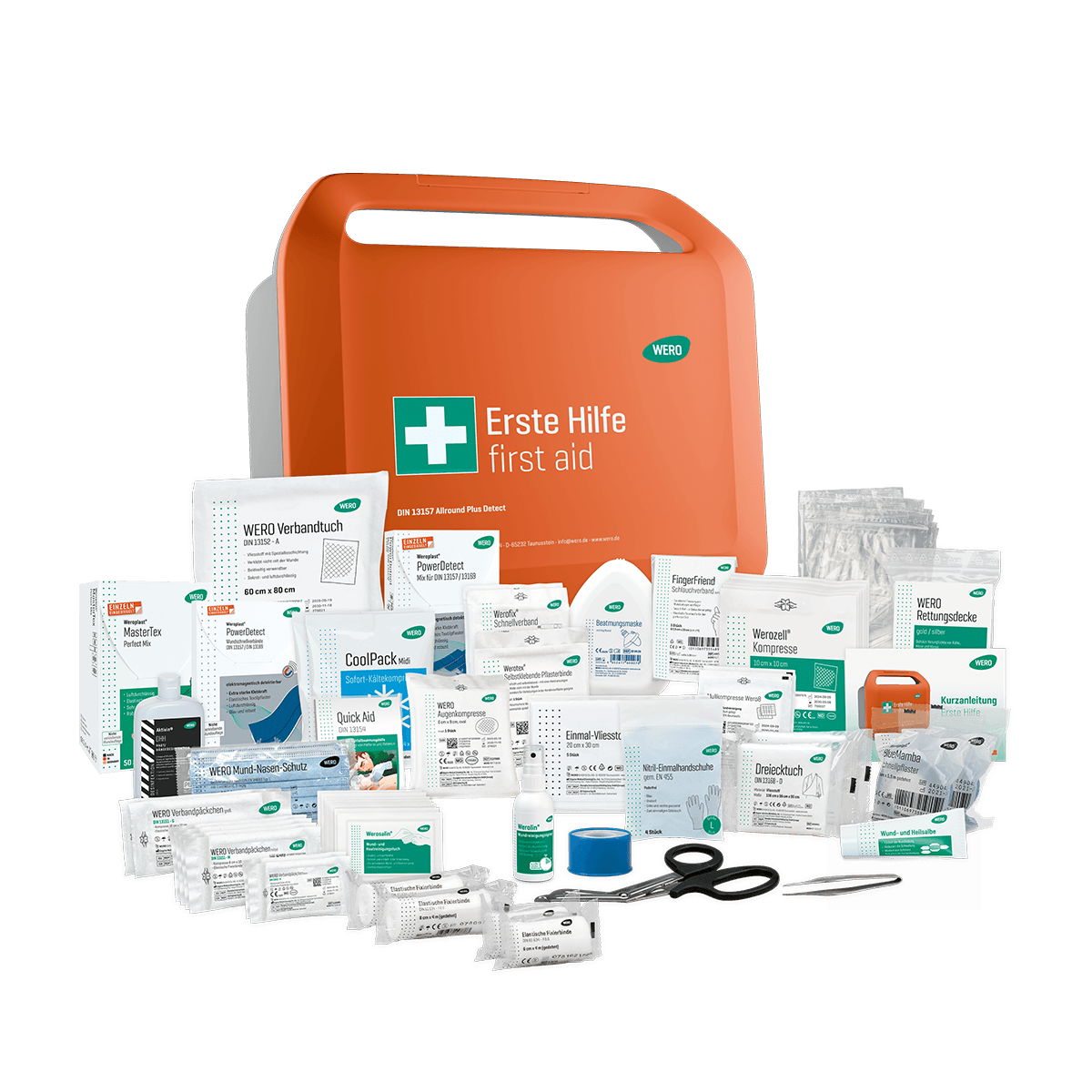 WERO Smart Case® Erste-Hilfe-Koffer - DIN 13157 erweitert - Allround Plus, detektierbar