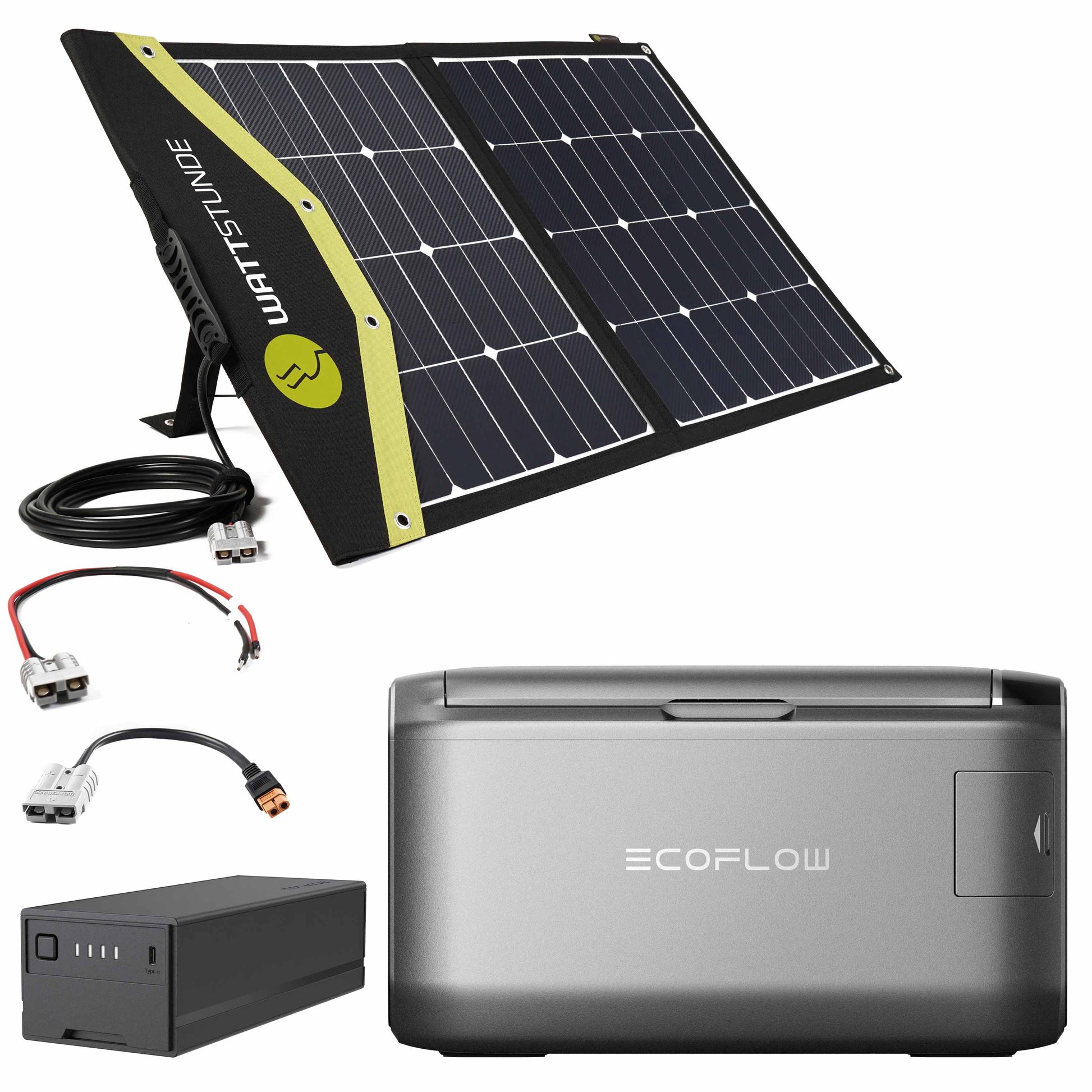 EcoFlow GLACIER Classic 35L SunFolder-Set - mit 90 Wp Solartasche und 298 Wh Plug-In Batterie