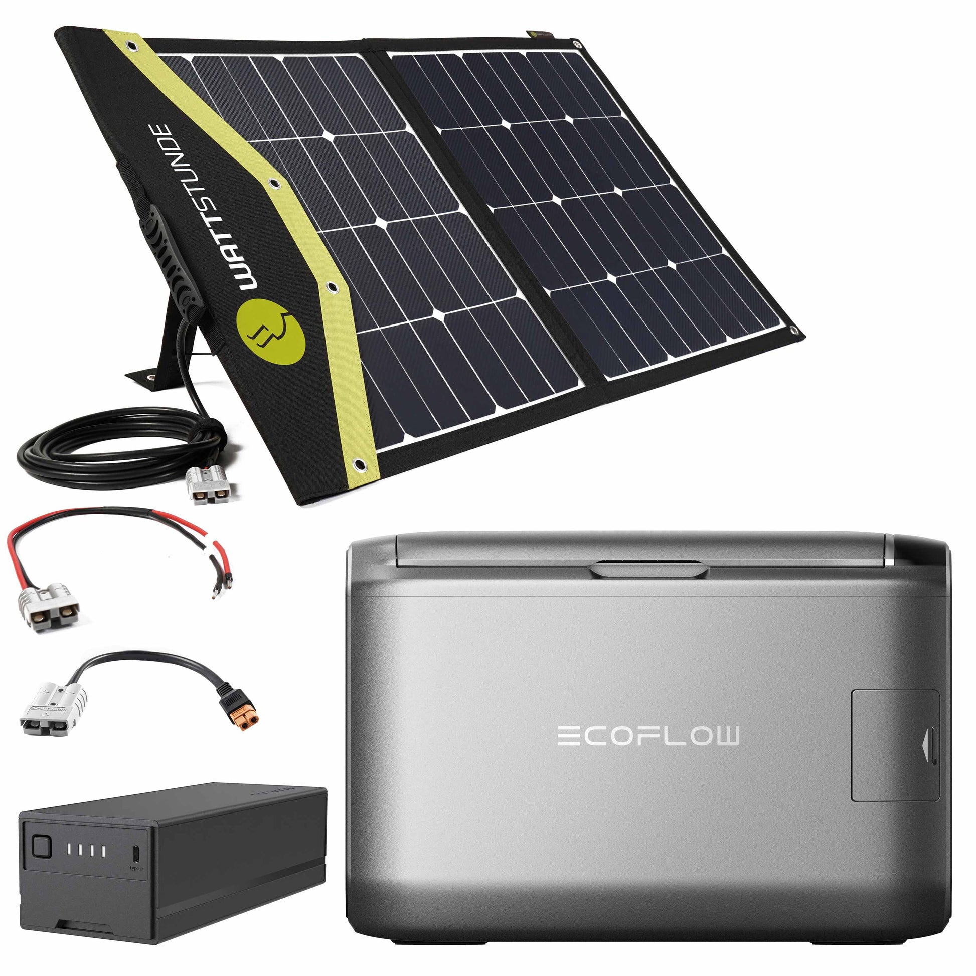EcoFlow GLACIER Classic 45L SunFolder-Set - mit 90 Wp Solartasche und 298 Wh Plug-In Batterie