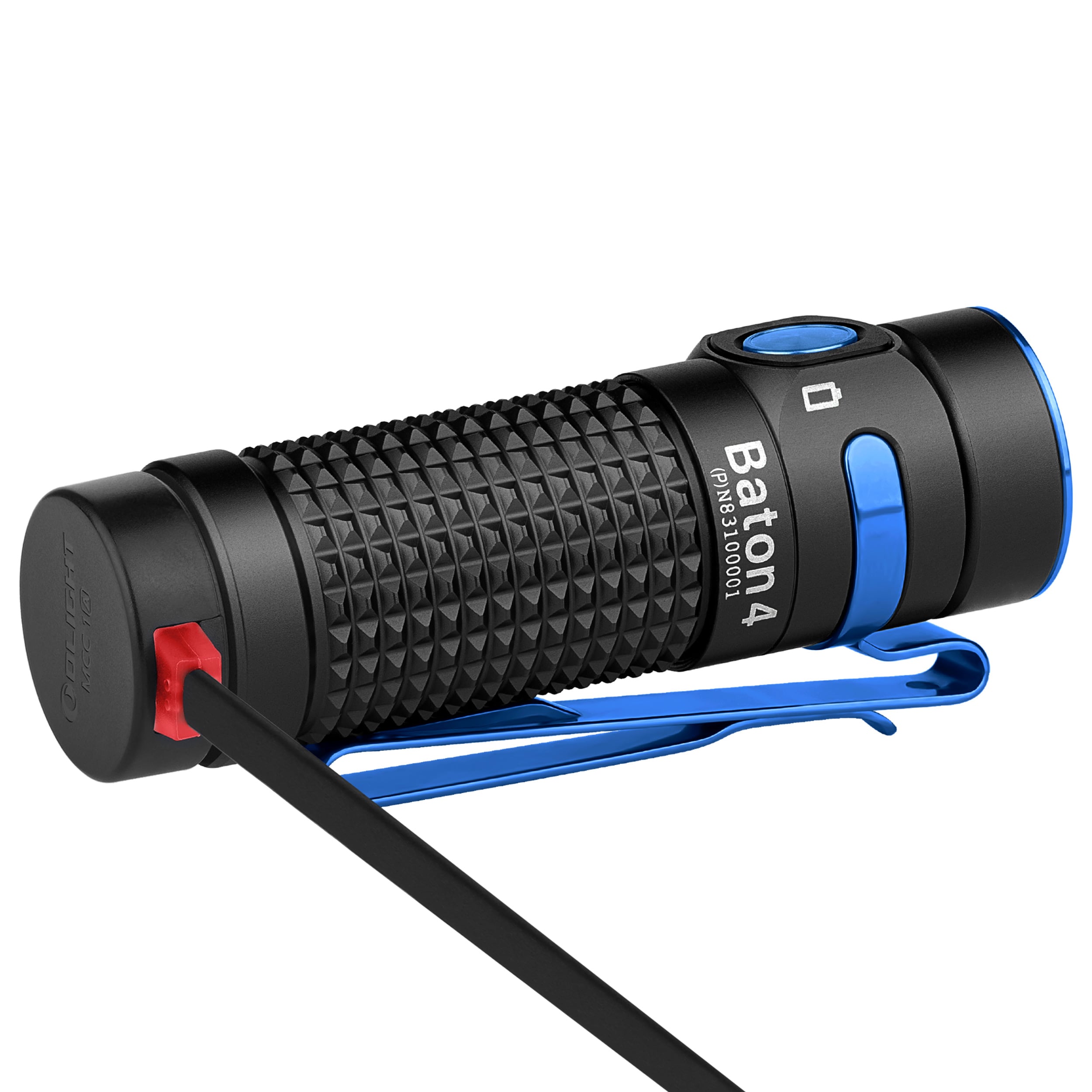 Olight - Baton 4 Premium Edition- Akku-Taschenlampe mit Kabellosem Ladeetui 1300 Lumen - Black