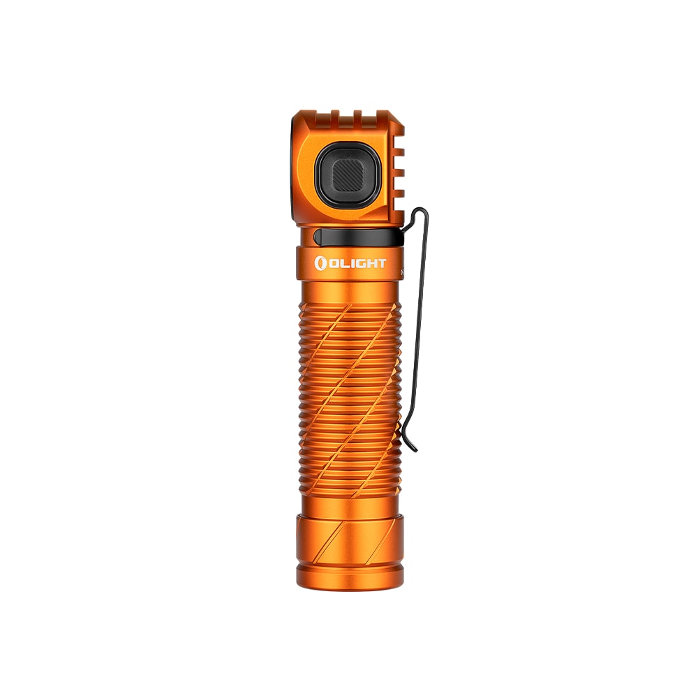 Olight - Perun 3 Orange Kopf- und Winkeltaschenlampe mit Stirnband - 3000 Lumen
