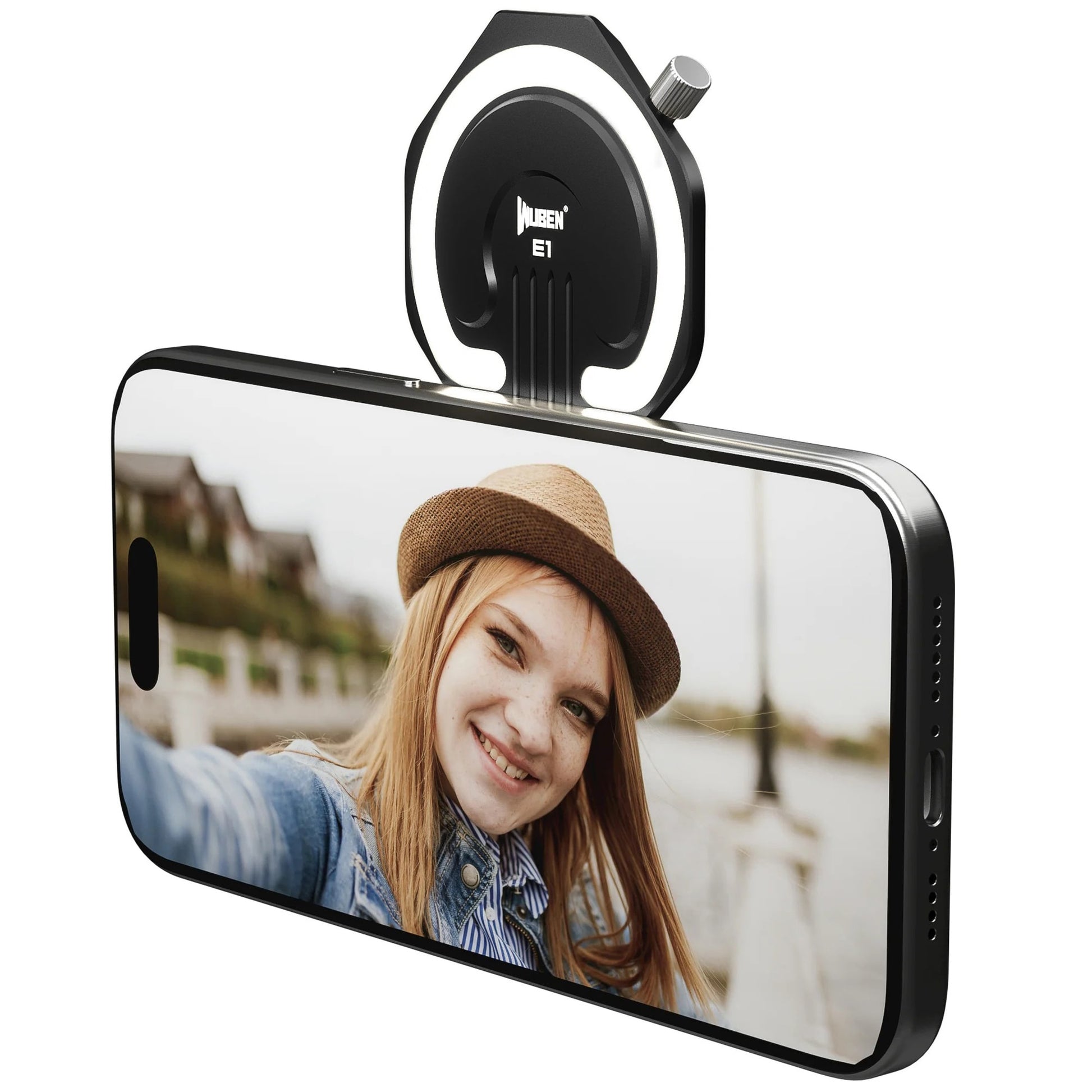Wuben - E1 EDC Selfie Light Portable Ring Light Black Lampe - 300 Lumen
