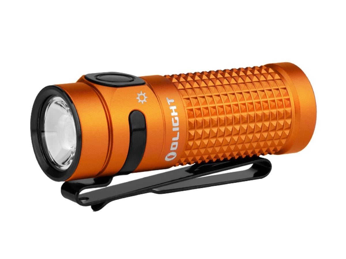 Olight - Baton 4 Premium Edition Orange - Taschenlampe mit kabelloser Ladestation - 1300 Lumen