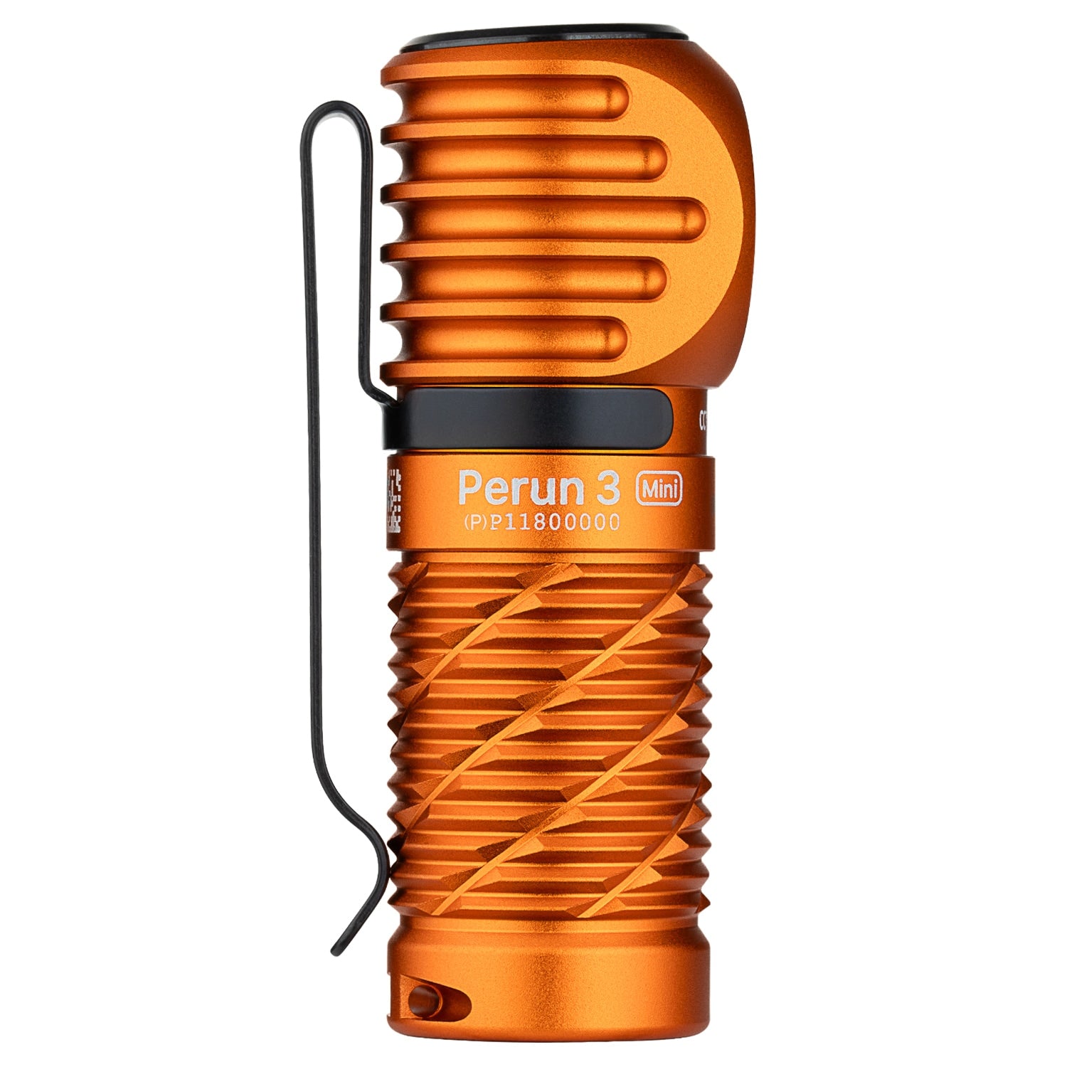 Olight - Perun 3 Mini Premium Cool White Orange - Stirn- und Winkeltaschenlampe mit Stirnband - 1250 Lumen
