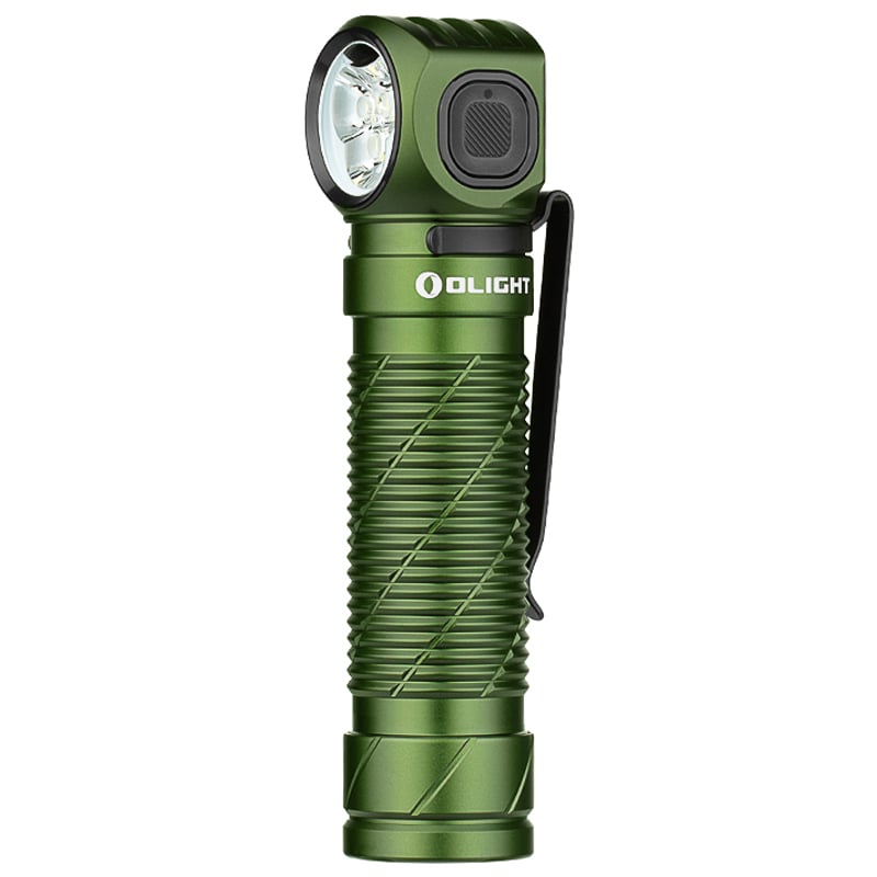 Olight - Perun 3 OD Green Stirnlampe und Winkel-Taschenlampe mit Stirnband - 3000 Lumen