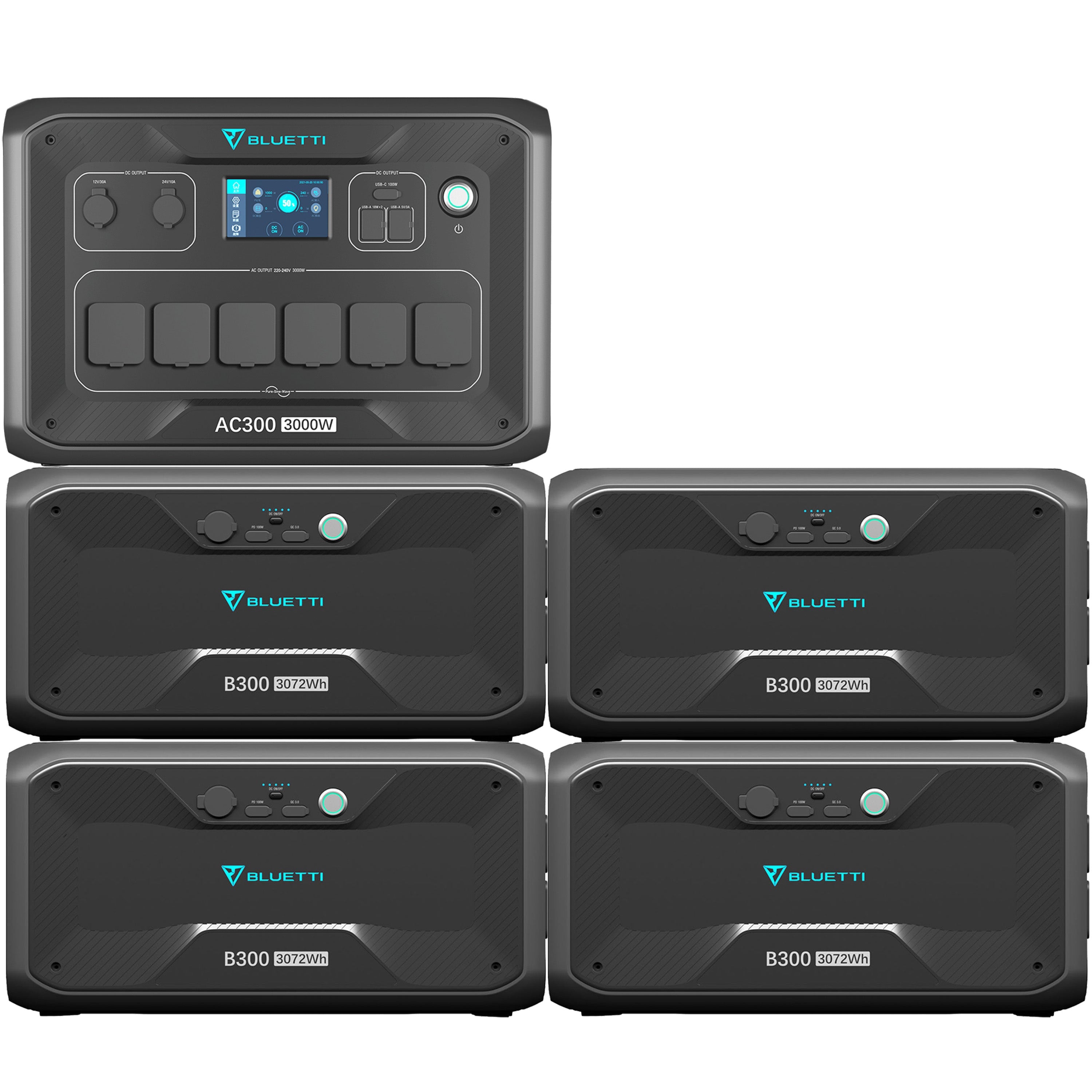 Bluetti AC300 Powerstation + B300 Zusatzbatterie Heimspeicher Energiesystem