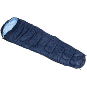 Mumienschlafsack, blau, 2-lagige Füllung