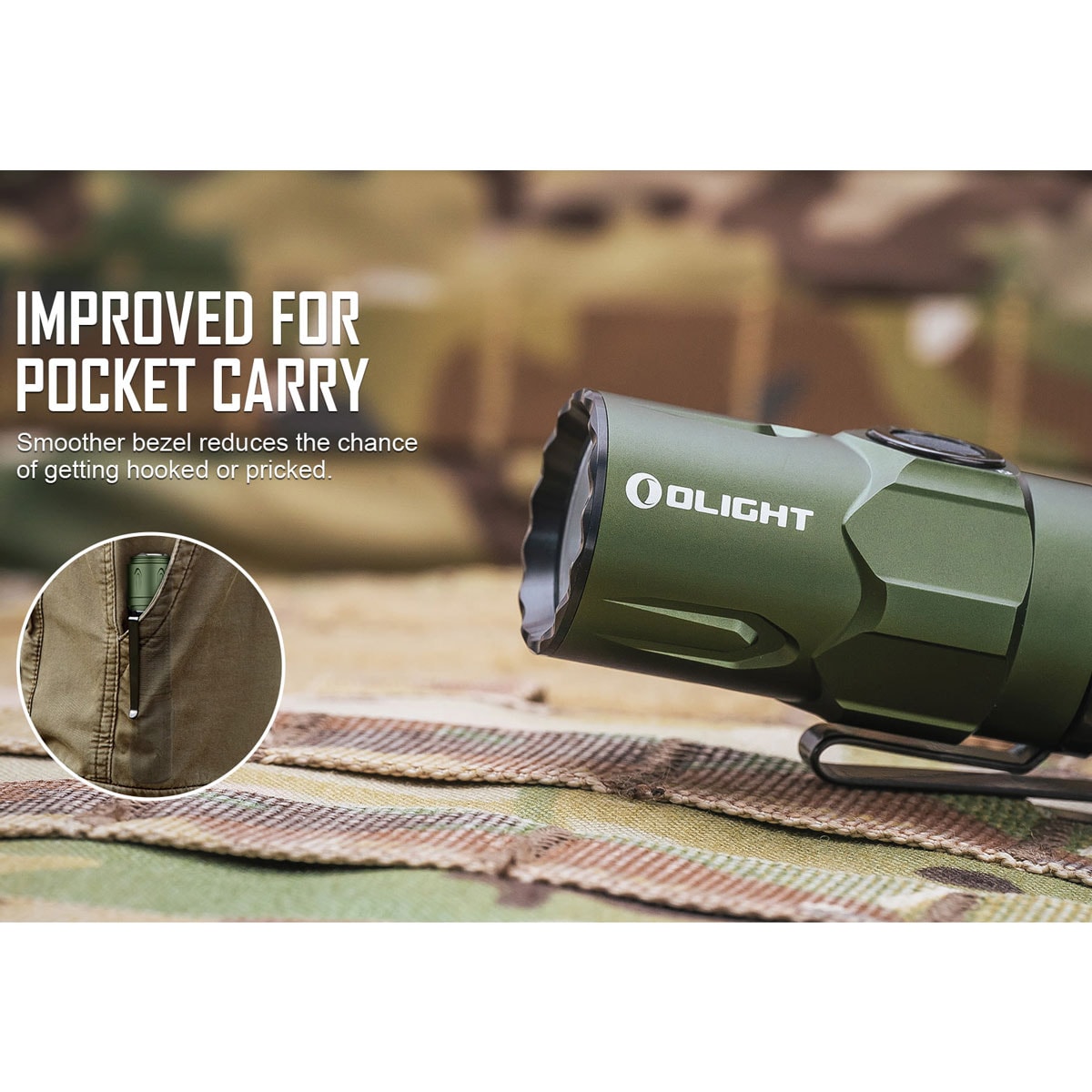 Olight - Warrior 3S OD Green Taschenlampe - 2300 Lumen