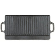 Grillplatte, Gusseisen, 2 Griffe, ca. 50 x 23 x 1,5 cm