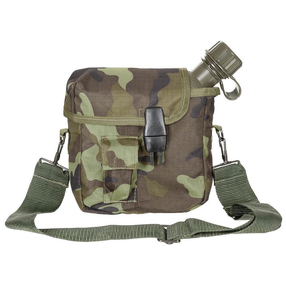 US Feldflasche, eckig, mit Hülle, M 95 CZ tarn, 2 Qt-Essen/Trinken/Kochen-Krisenbedarf
