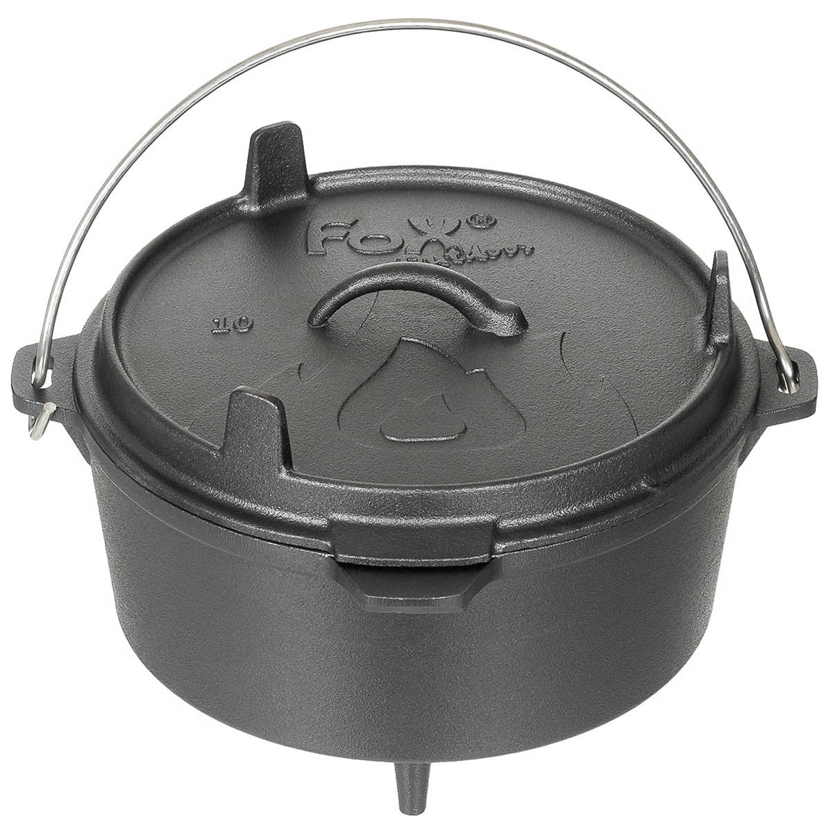 Feuertopf, "Dutch Oven", Gusseisen, ca. 3,8 l-Essen/Trinken/Kochen-Krisenbedarf