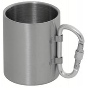 Tasse, Edelstahl, Karabiner, doppelwandig, ca. 300 ml-Essen/Trinken/Kochen-Krisenbedarf