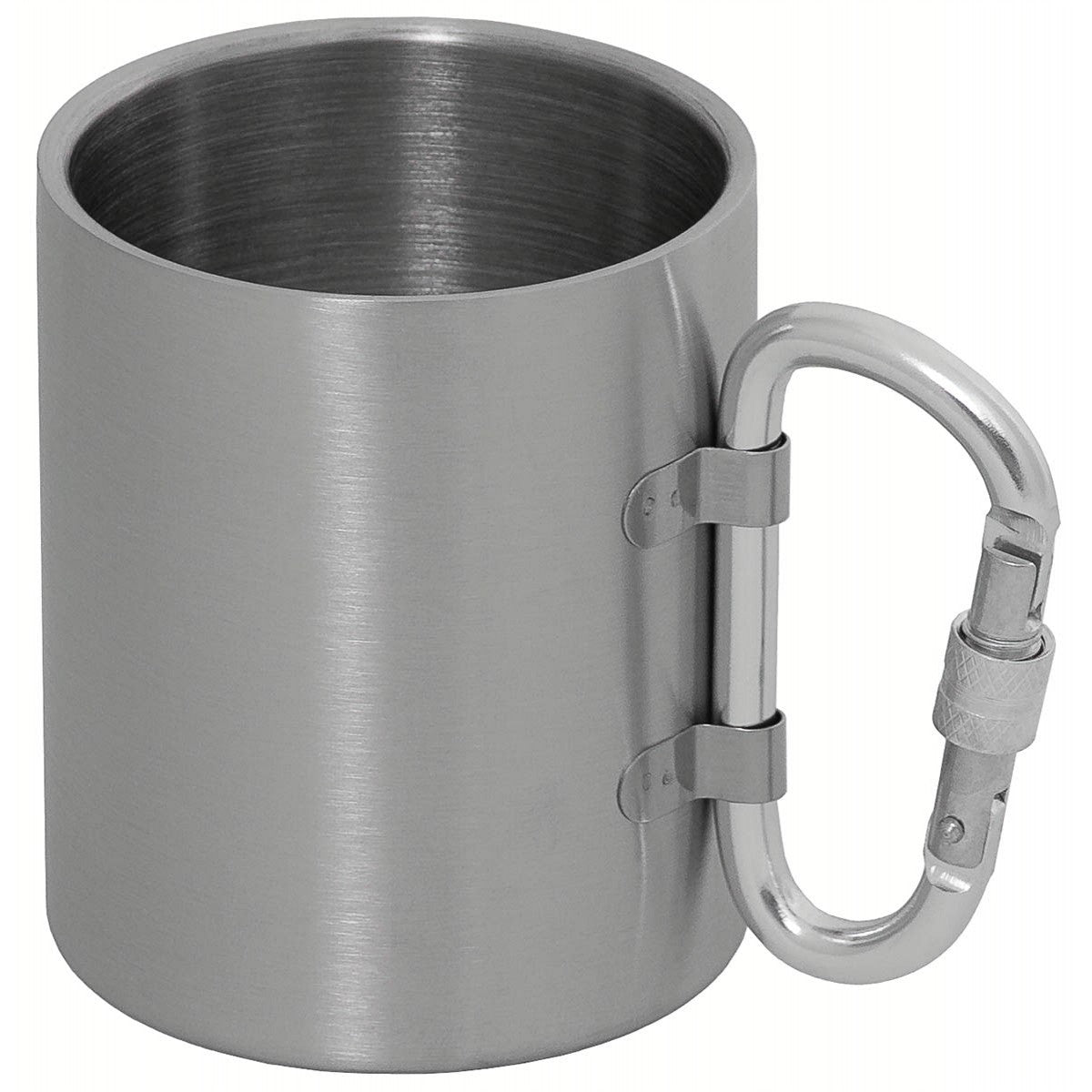Tasse, Edelstahl, Karabiner, doppelwandig, ca. 300 ml-Essen/Trinken/Kochen-Krisenbedarf