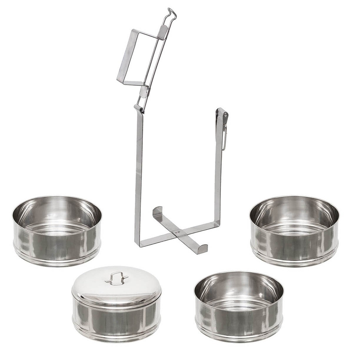 Speisebehälter, 4-teilig, Edelstahl-Essen/Trinken/Kochen-Krisenbedarf