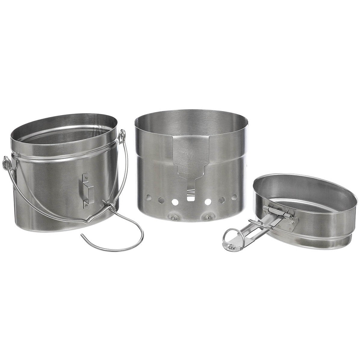 Schwed. Kochset, M40, Edelstahl, 3-teilig-Essen/Trinken/Kochen-Krisenbedarf