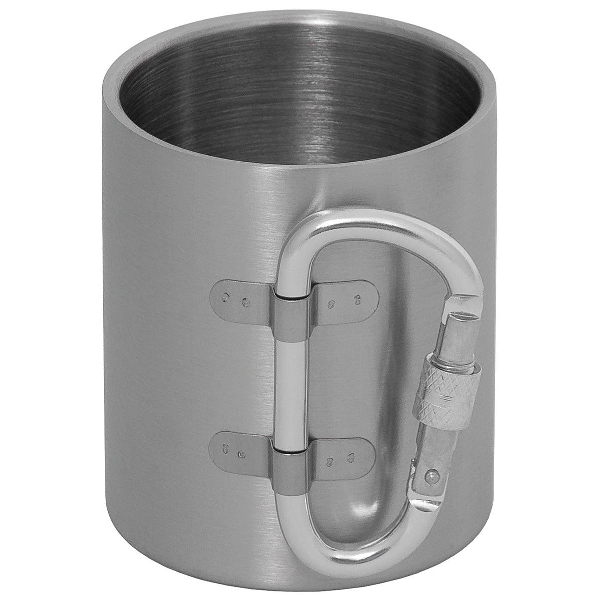 Tasse, Edelstahl, Karabiner, doppelwandig, ca. 300 ml-Essen/Trinken/Kochen-Krisenbedarf