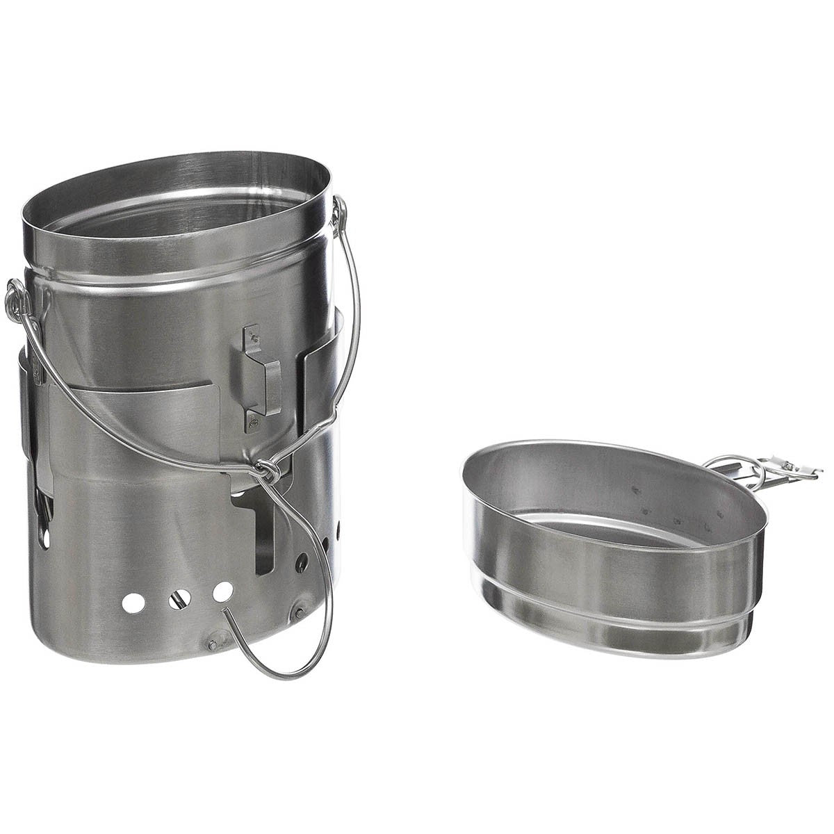 Schwed. Kochset, M40, Edelstahl, 3-teilig-Essen/Trinken/Kochen-Krisenbedarf