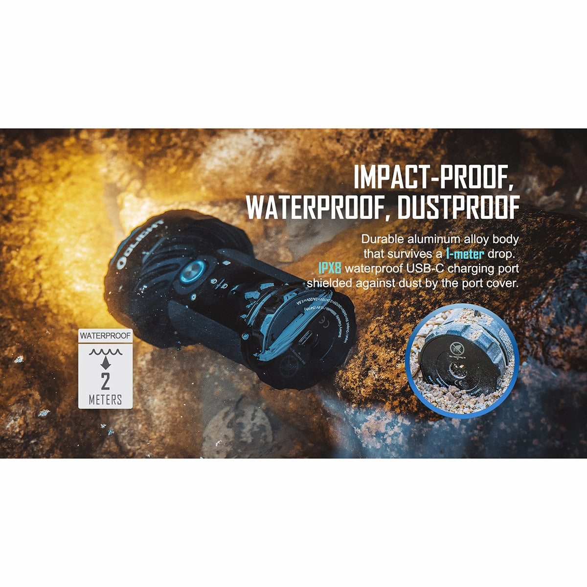 Olight - Marauder 2 Cool White Akku-Taschenlampe - 14000 Lumen, Reichweite 800 m