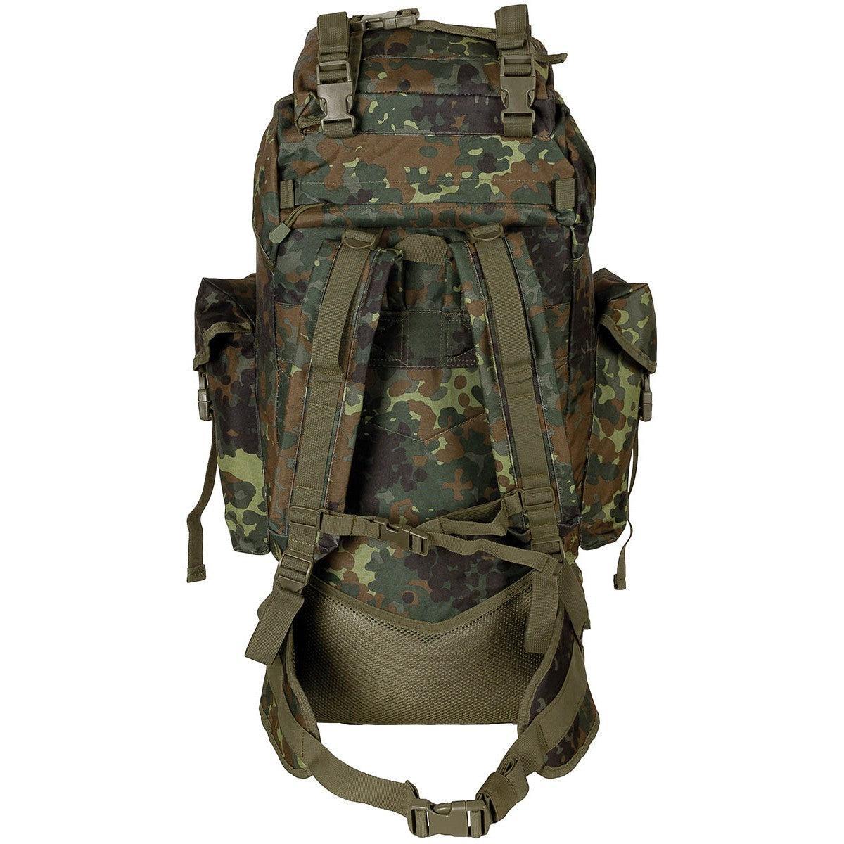 BW Kampfrucksack, "MOLLE", 65 l, Alu-Ausst., flecktarn