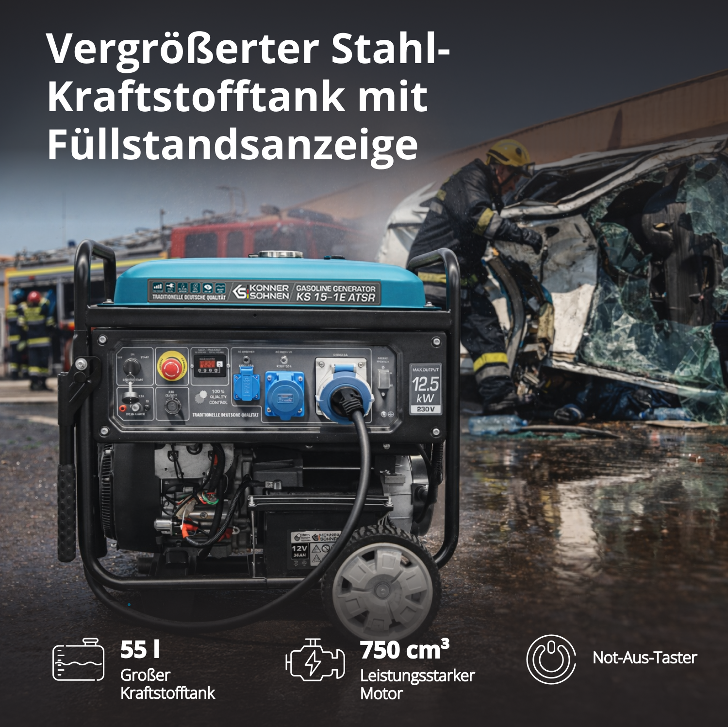 Benzin-Generator KS 15-1E ATSR – Benzin-Stromerzeuger