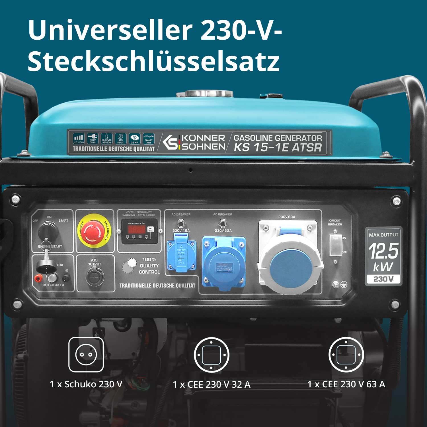 Benzin-Generator KS 15-1E ATSR – Benzin-Stromerzeuger