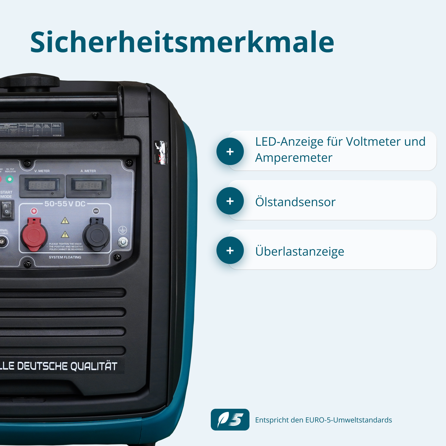 Gleichstromgenerator KS 48VGS-DC, Version 50–55V – Benzin-Stromerzeuger
