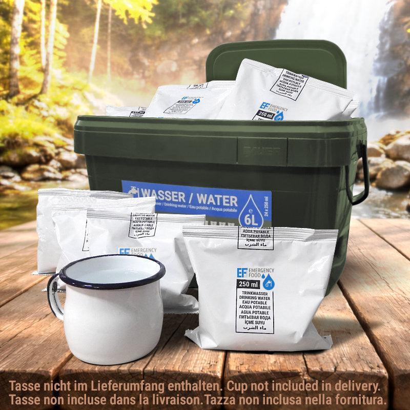 Emergency Food Wasser Palette 420L (70 Eimer x 6L)