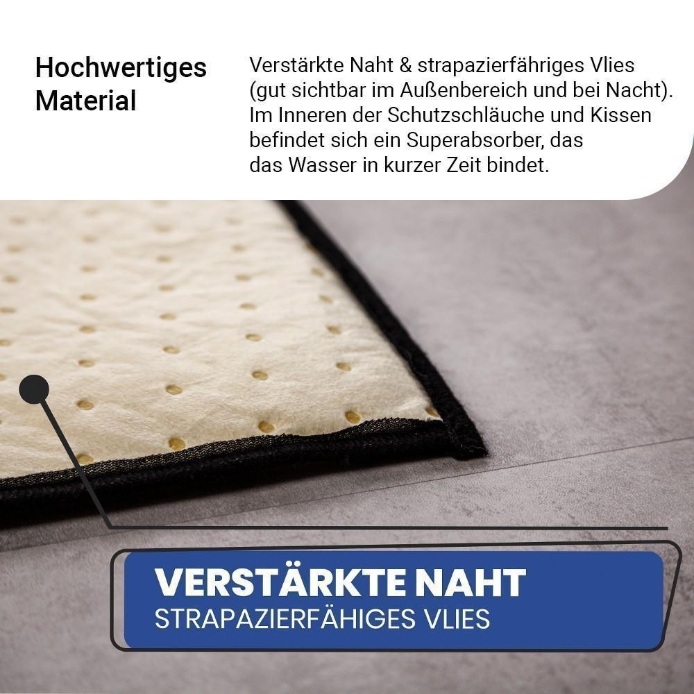 Loidhold Wasserschutzkissen sofort Einsatzbereit Länge: 75 cm x Breite: 50 cm Dreikammersystem – Stauhöhe ca. 10 cm – Stapelbar – Aufnahme von 22 Liter pro Hochwasserschutz Kissen