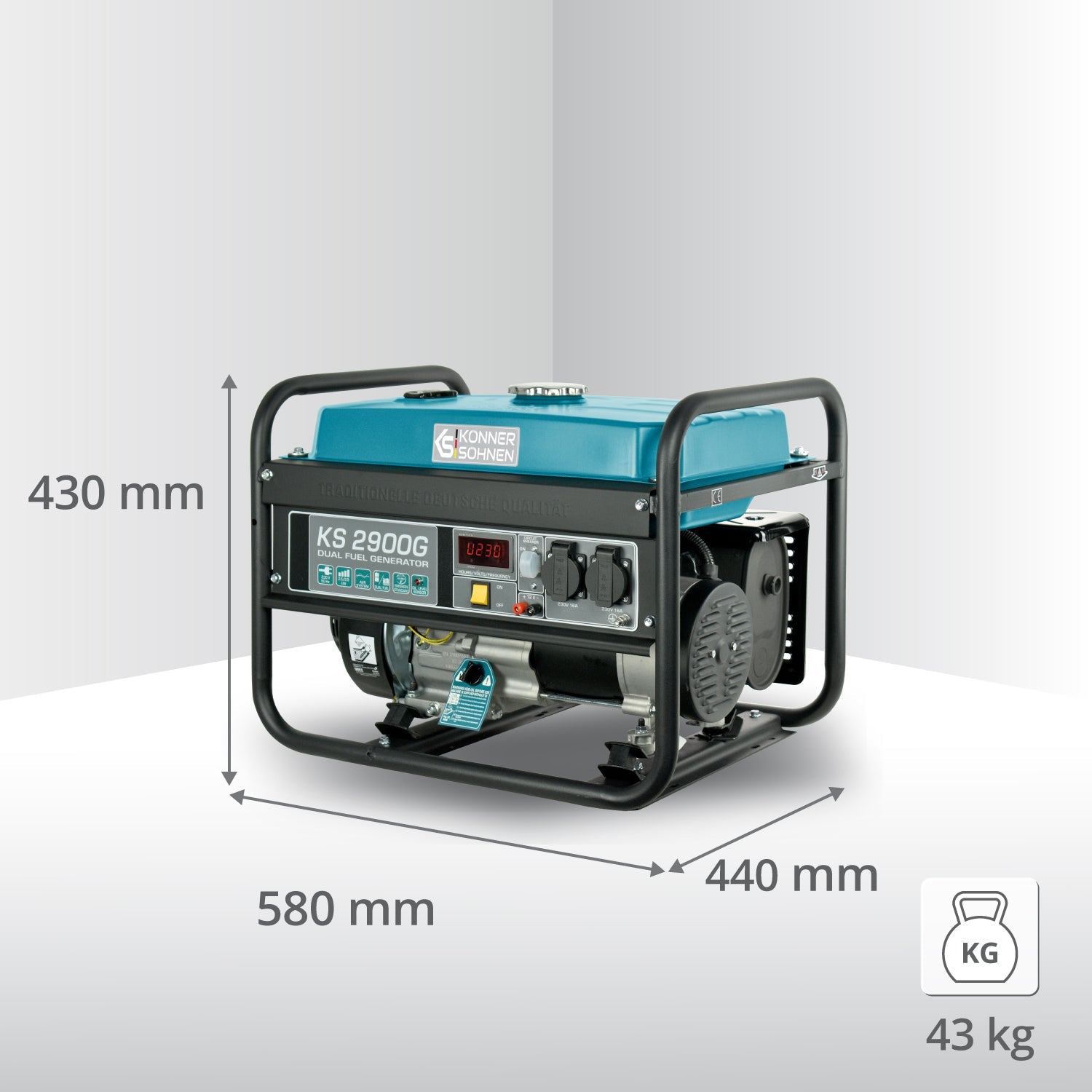 LPG/Benzin-Generator KS 2900G – Gas- & Hybrid-Stromerzeuger