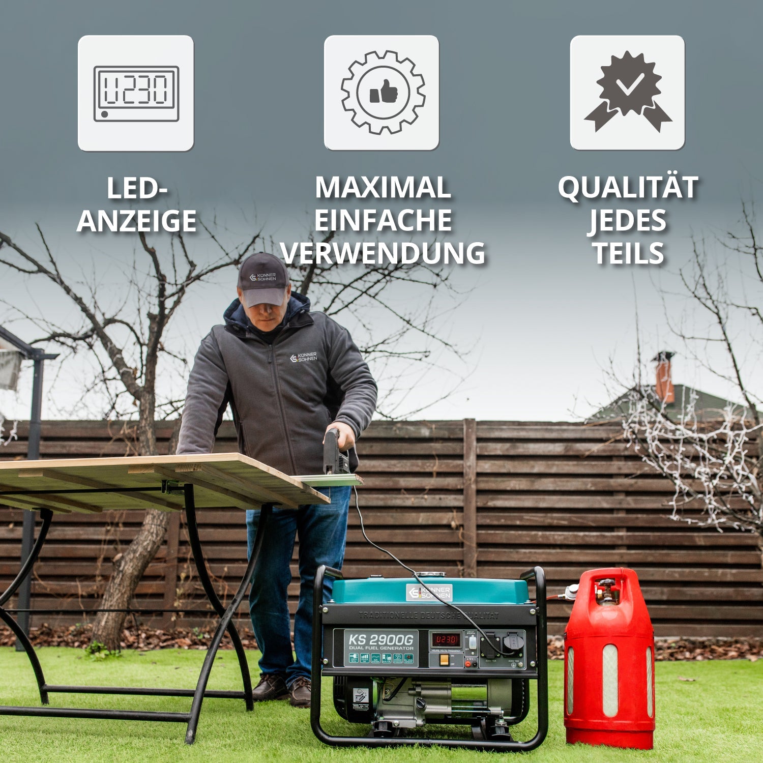 LPG/Benzin-Generator KS 2900G – Gas- & Hybrid-Stromerzeuger