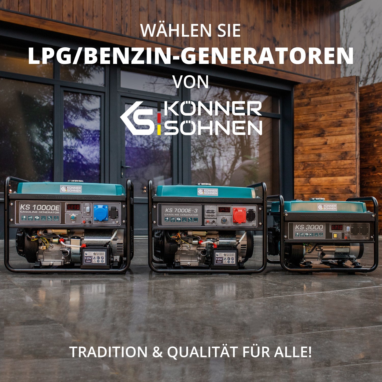 LPG/Benzin-Generator KS 2900G – Gas- & Hybrid-Stromerzeuger