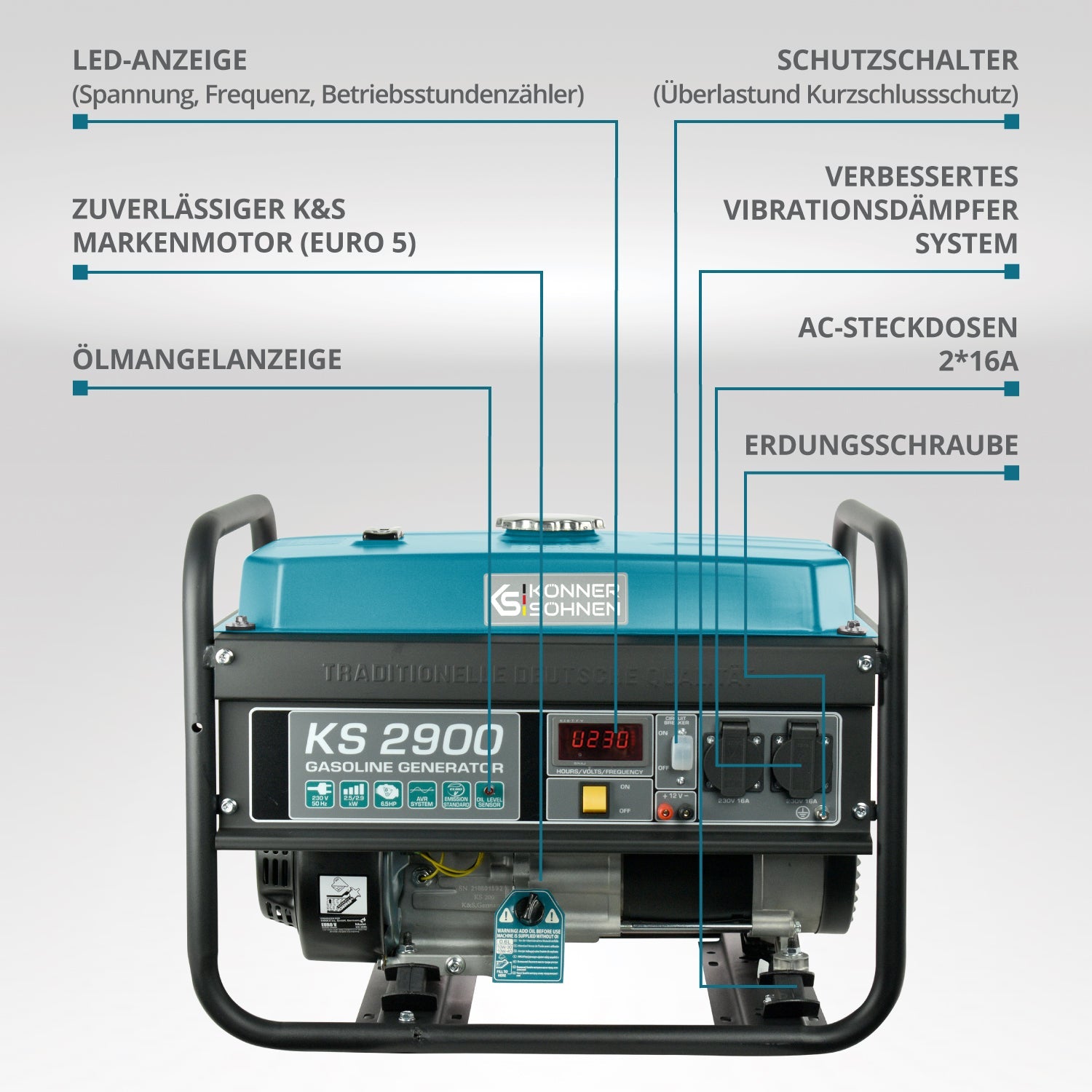 Benzin-Generator KS 2900 – Benzin-Stromerzeuger