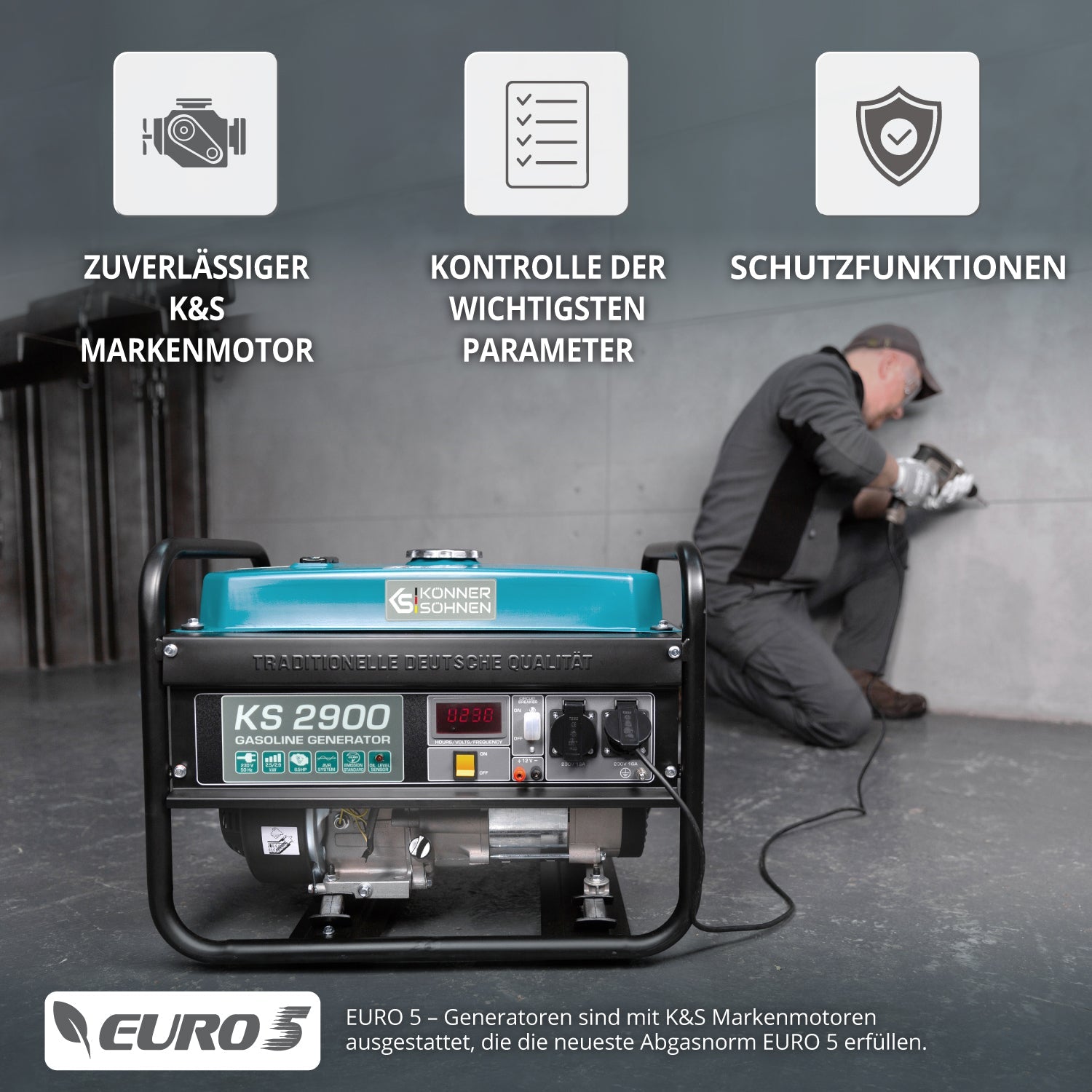 Benzin-Generator KS 2900 – Benzin-Stromerzeuger