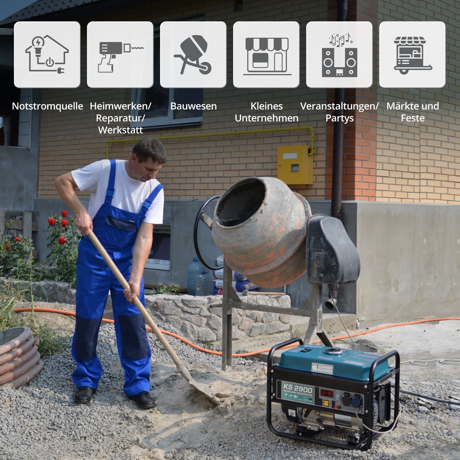 Benzin-Generator KS 2900 – Benzin-Stromerzeuger