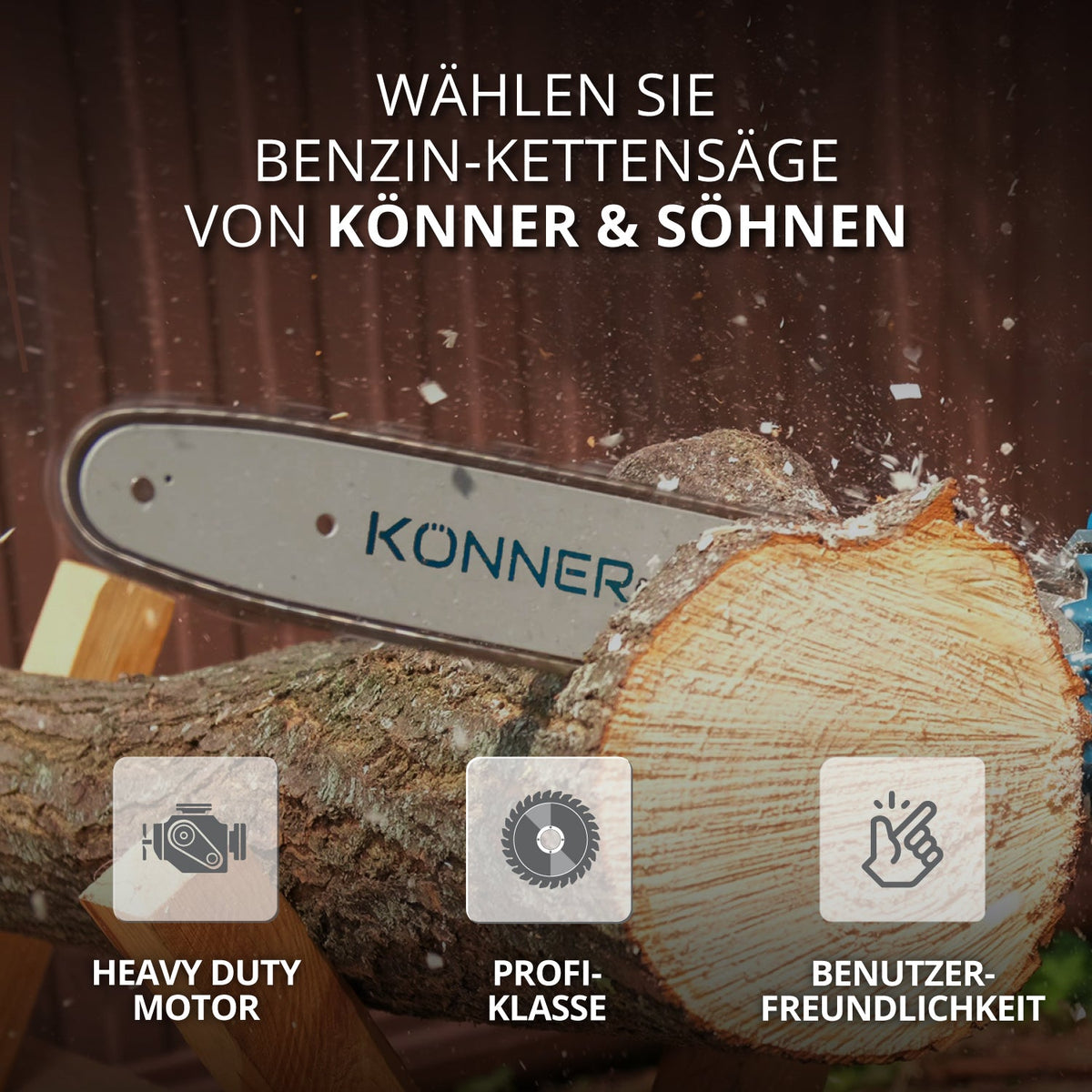 Benzin-Kettensäge KS CS21G-13 – Könner & Söhnen (7)
