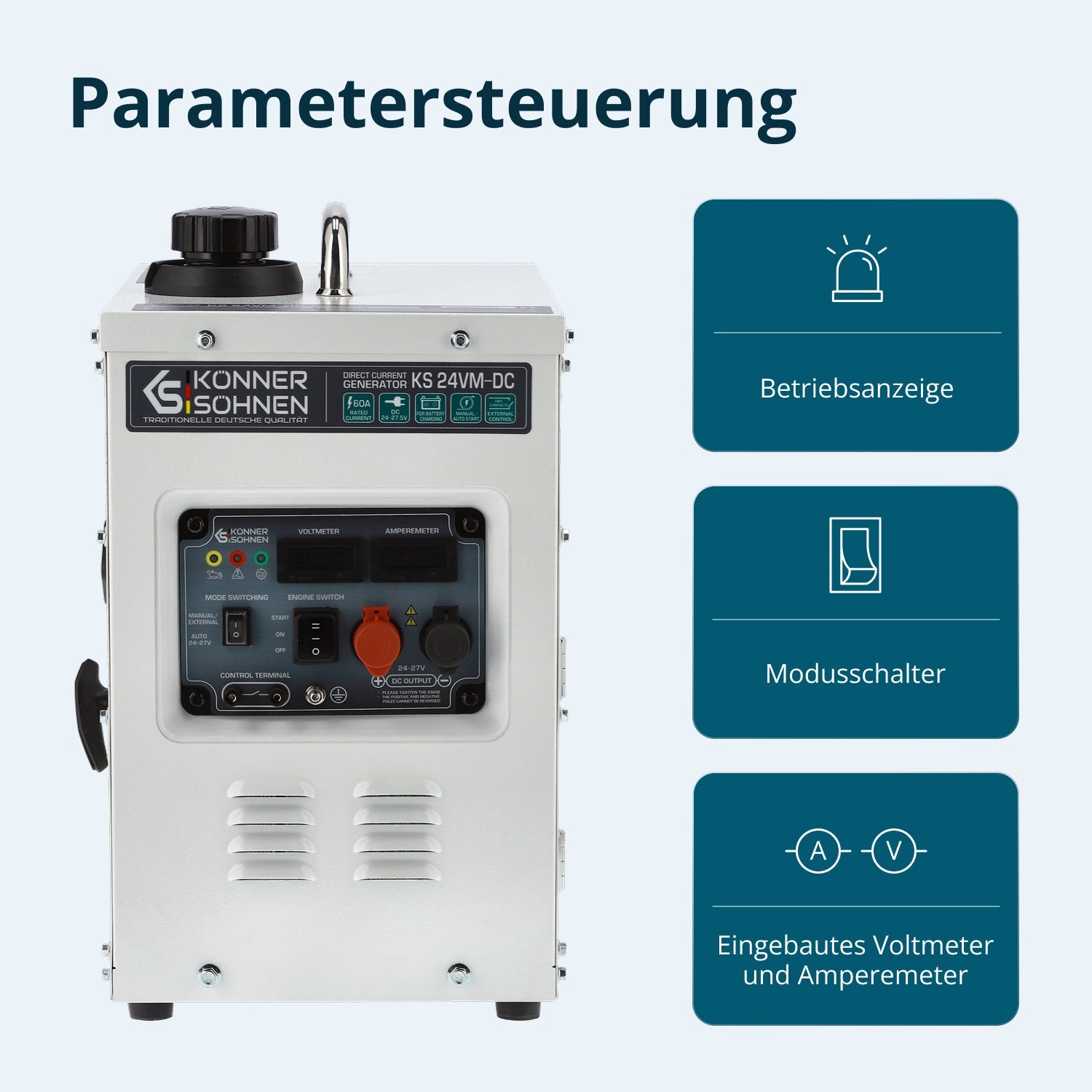 Gleichstromgenerator KS 24VM-DC – Benzin-Stromerzeuger