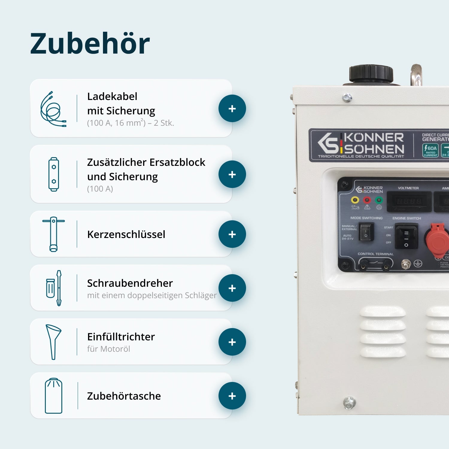 Gleichstromgenerator KS 24VM-DC – Benzin-Stromerzeuger