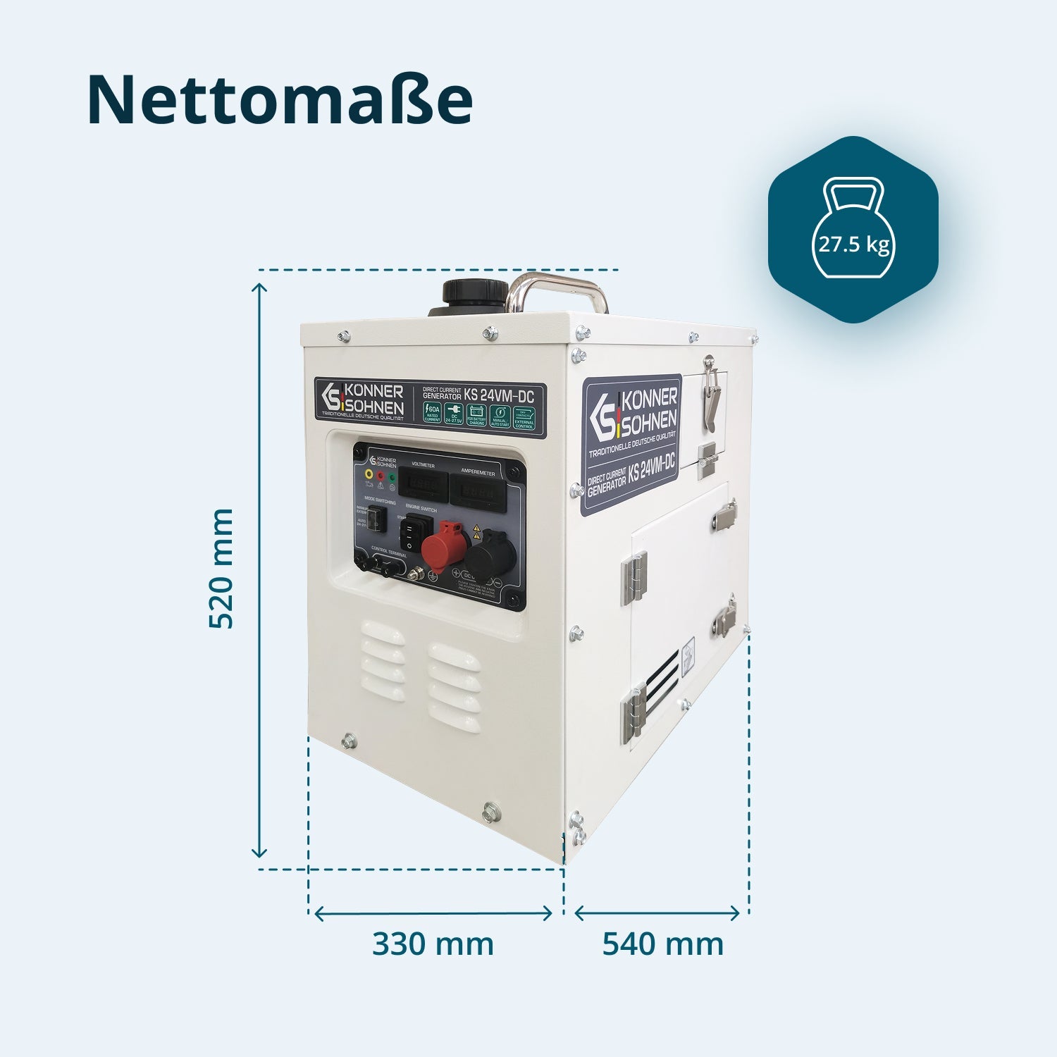 Gleichstromgenerator KS 24VM-DC – Benzin-Stromerzeuger