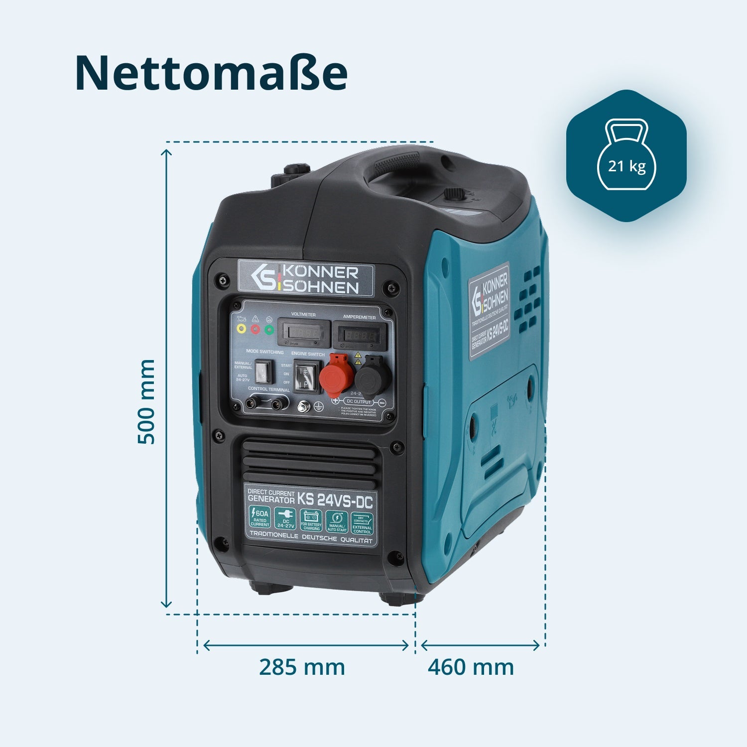 Gleichstromgenerator KS 24VS-DC – Benzin-Stromerzeuger