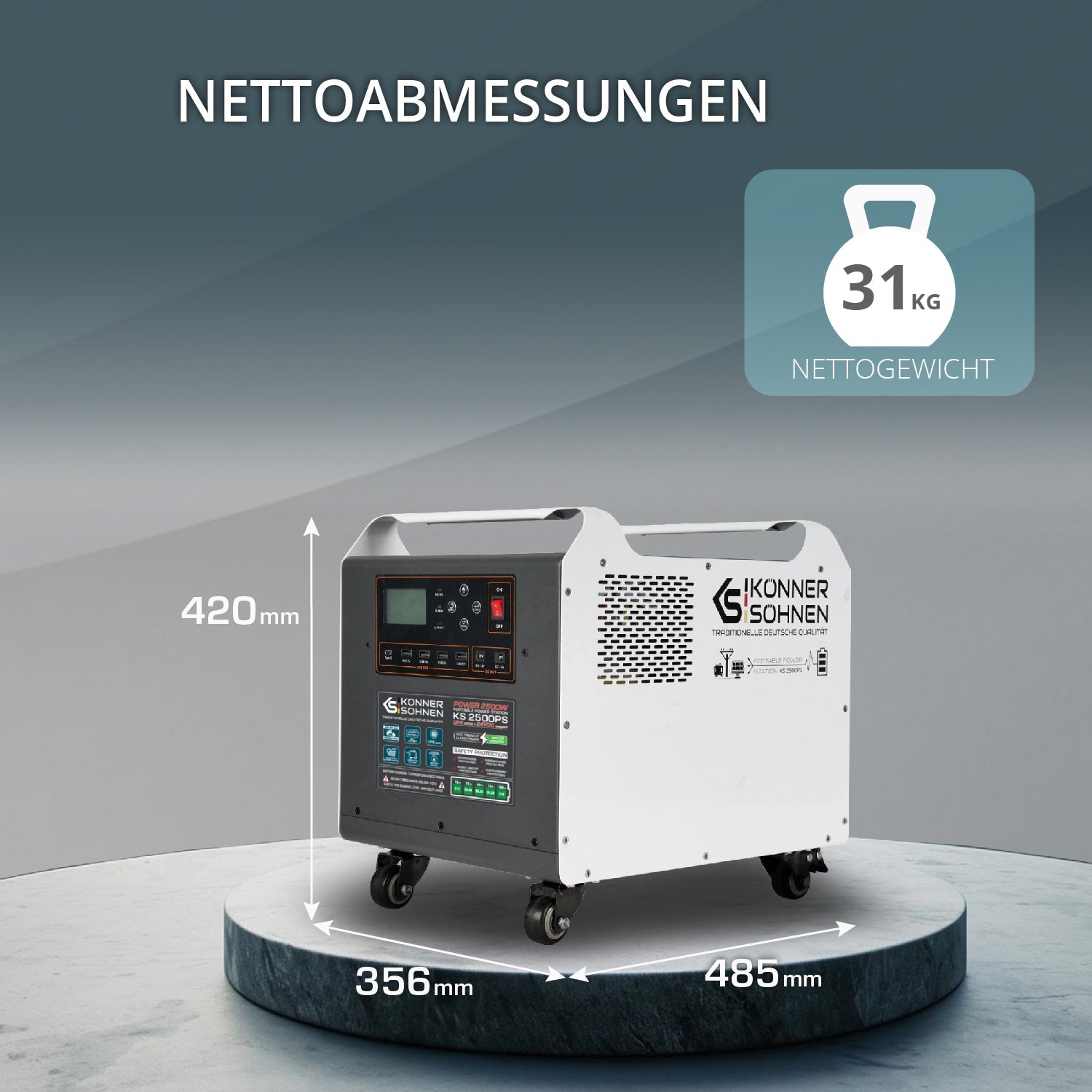 Tragbare Powerstation KS 2500PS – Powerstation