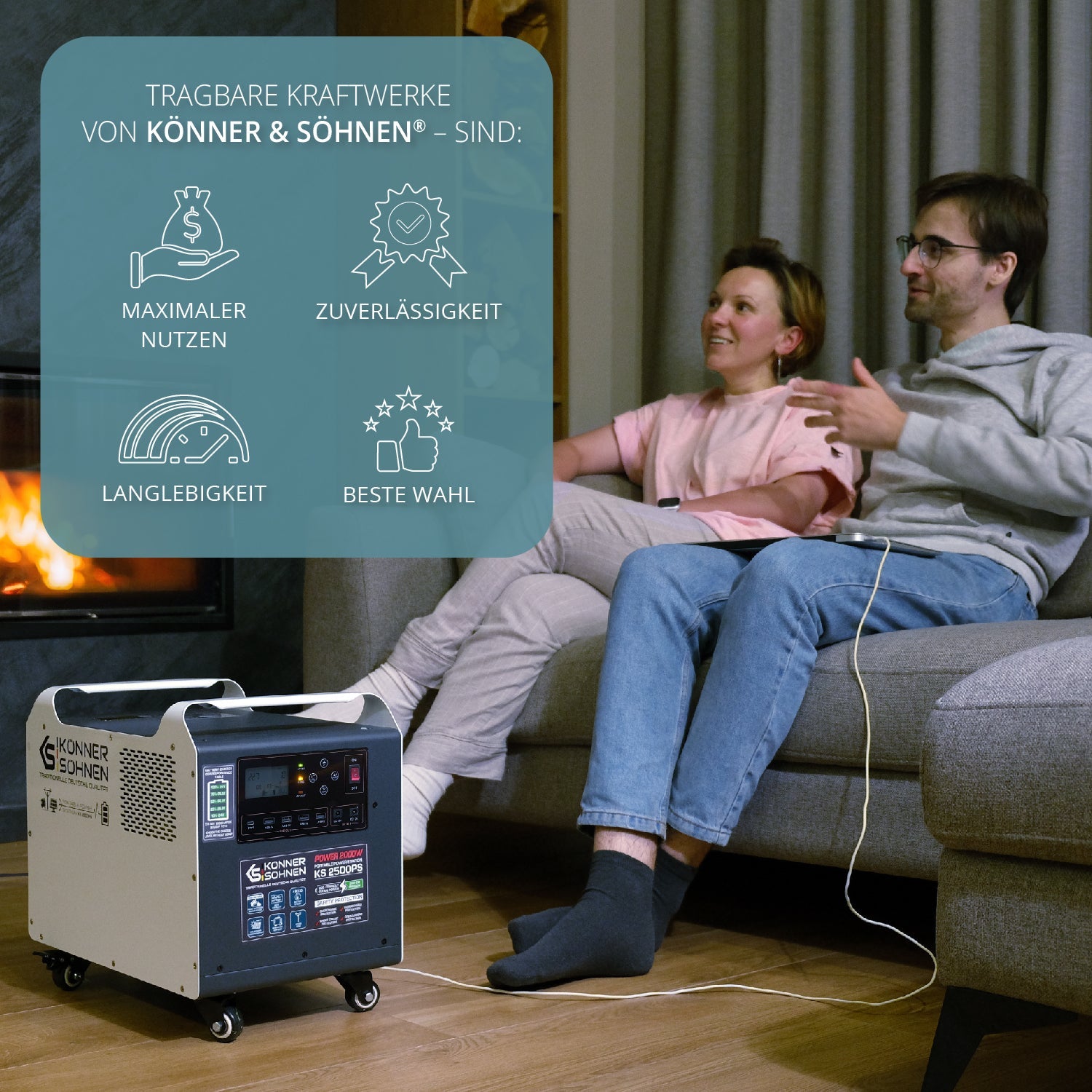 Tragbare Powerstation KS 2500PS – Powerstation