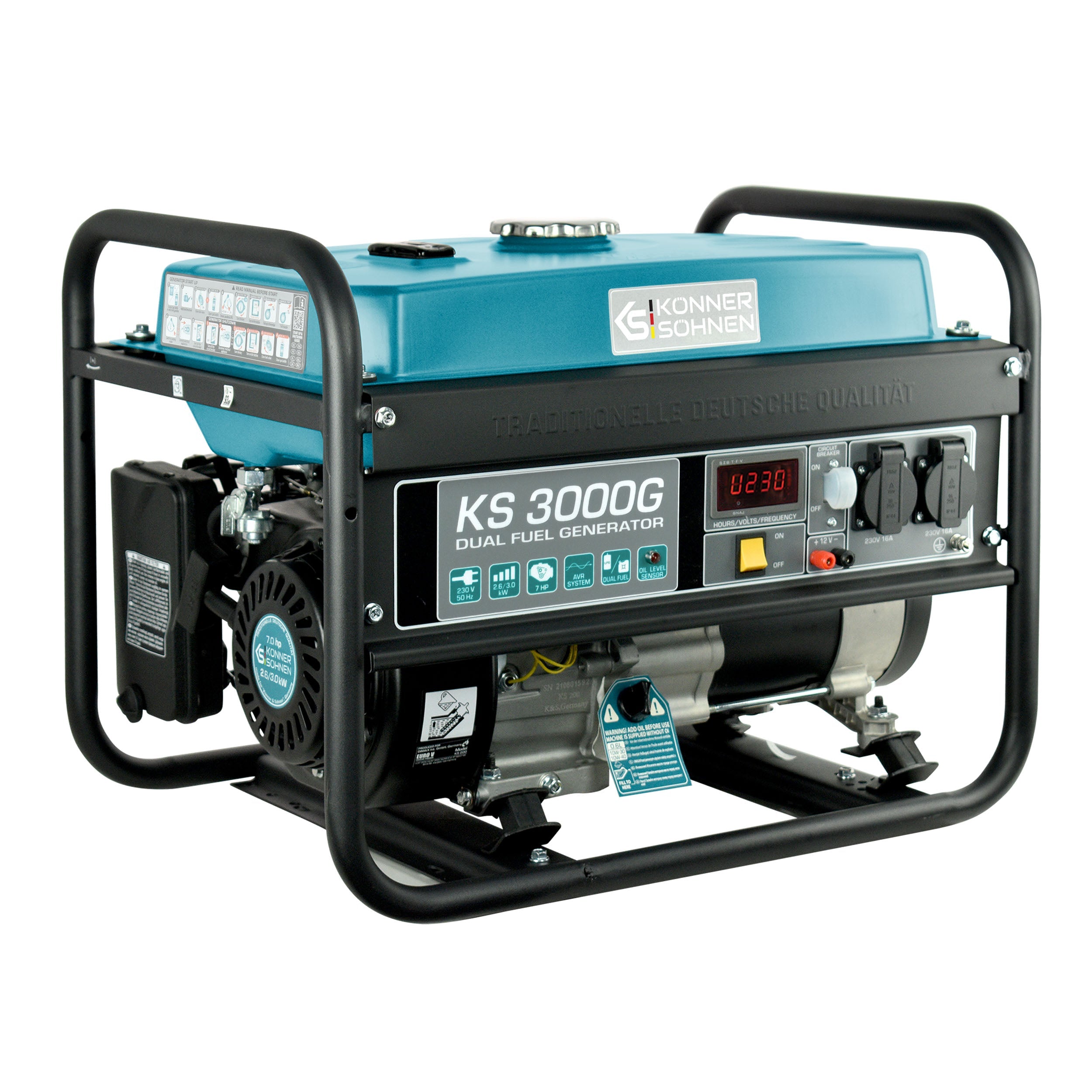 LPG/Benzin-Generator KS 3000G – Gas- & Hybrid-Stromerzeuger