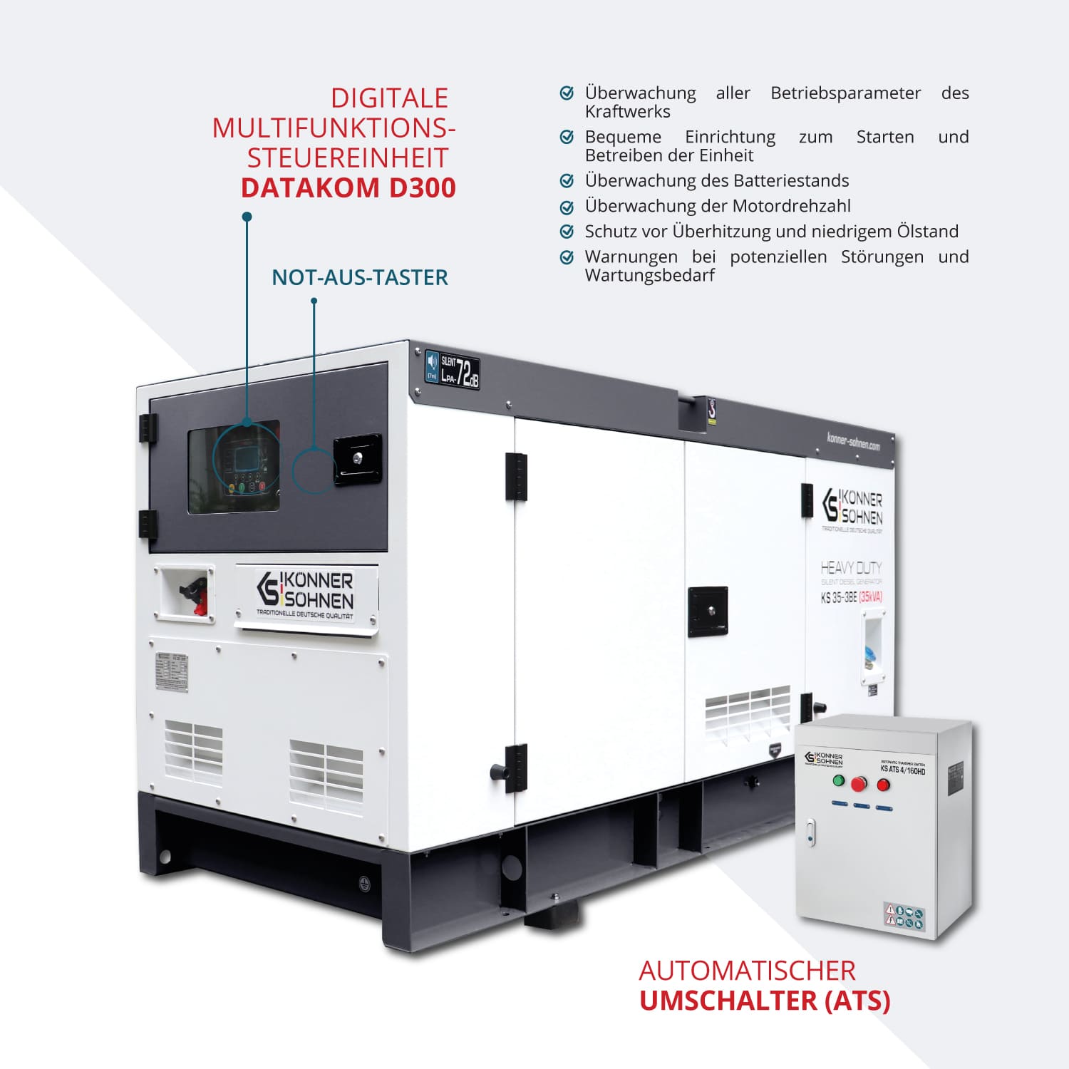 3-Phasen-Generator KS 35-3BE – Benzin-Stromerzeuger