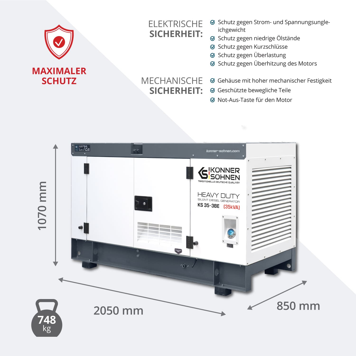 3-Phasen-Generator KS 35-3BE – Benzin-Stromerzeuger