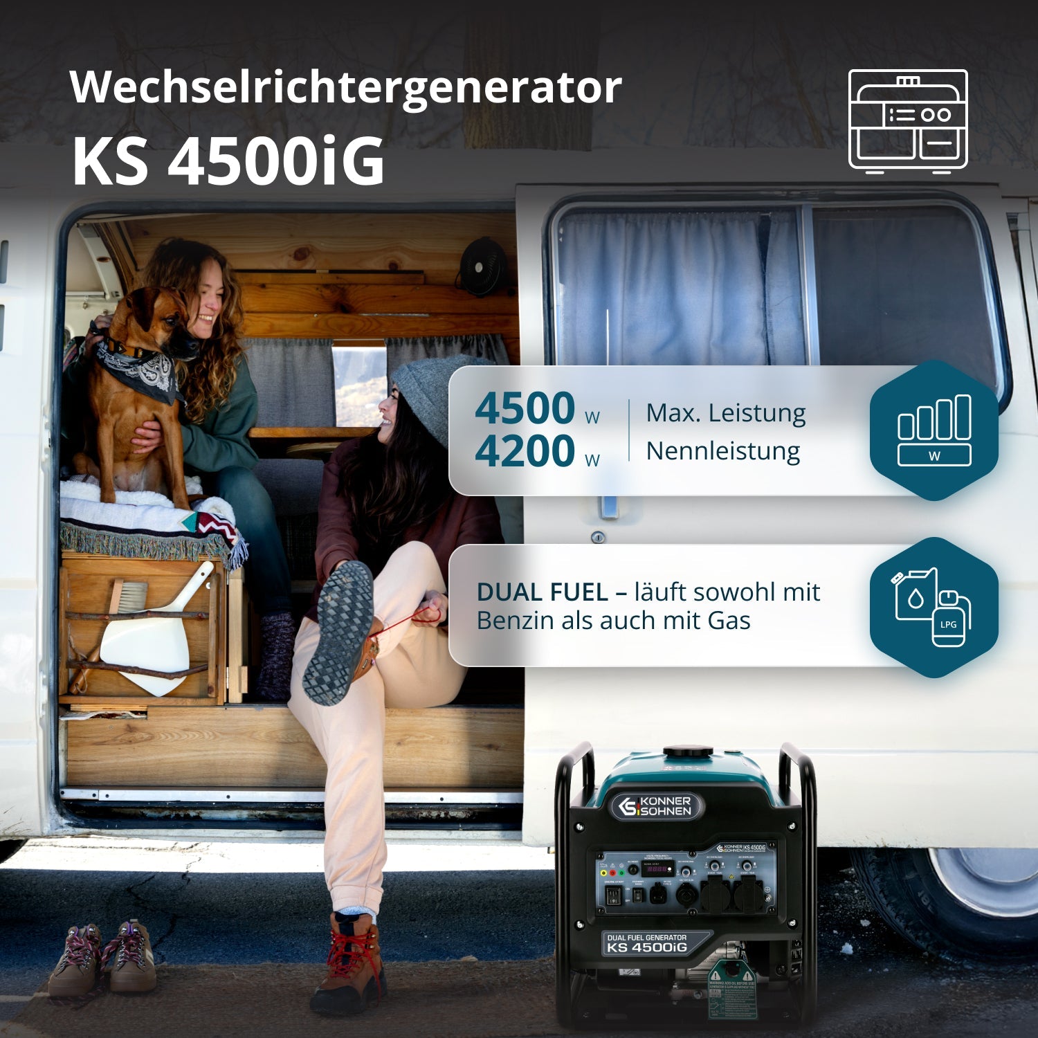 Dual Fuel-Inverter-Generator KS 4500iG – Inverter-Generatoren
